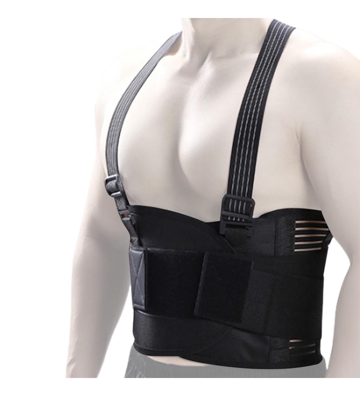 Work Back Brace Elastic Men's Lower Back Support With All-Round Waist Protection | Breathable Posture Corrector Protector & Lumbar Support Pad Waist For Home Use Unisex For Heavy Lifting Safety Xl - Buy Online on GoSupps.com