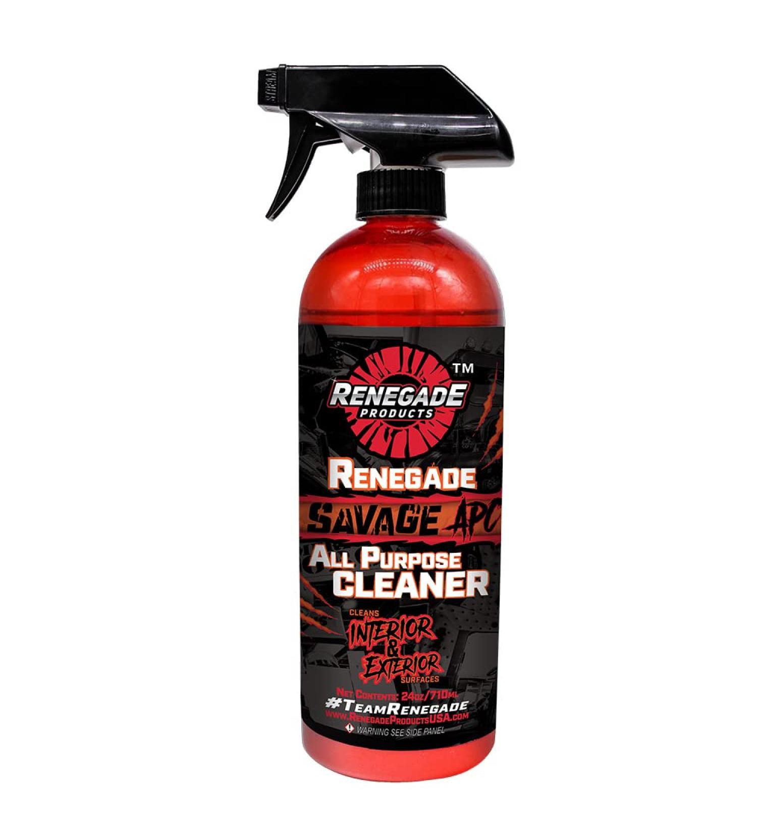 Renegade Products Savage All Purpose Cleaner 24 Ounce with Infused Soap for Enhanced Cleaning and Exfoliation of Wheels Wheel Wells Engine and Interior Surfaces