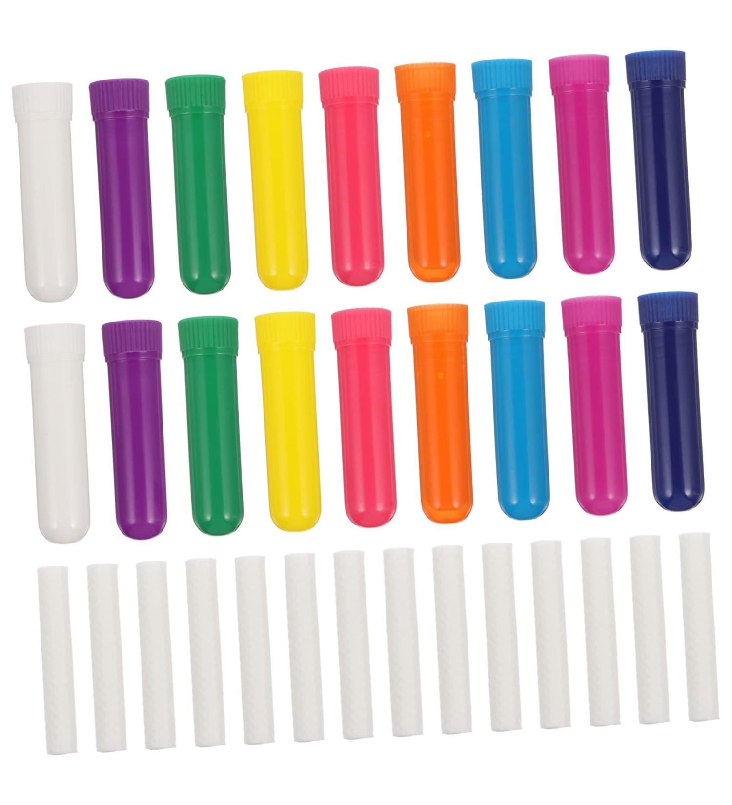 Doitool 30pcs Nasal Tube Mint Essential Oil Blank Inhaler Container - Refillable Nasal Inhalers for Nose - Buy Online on GoSupps.com
