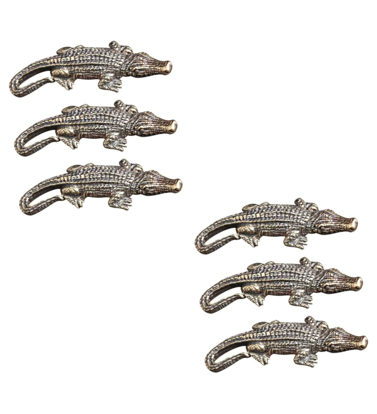 COHEALI Alligator DIY Pendant 6 Pcs Crocodile Ornament Miniatures Figurines Car Bling Accessories for Women Brass Craft Pendant Bronzex2pcs 6X2.4X1CMx2pcs - Buy Online on GoSupps.com