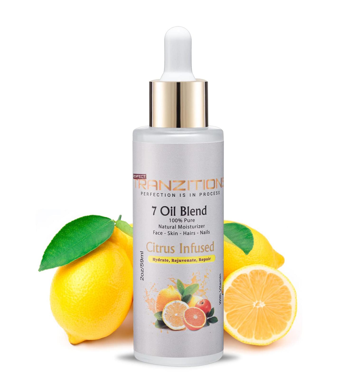 Hydrating Hair Oil for Dry Scalp - Coconut, Apricot, Almond & Castor Oil Blend with Vitamin E - Natural Body Oil for Women - Citrus Uplifting Scent - Buy Online on GoSupps.com