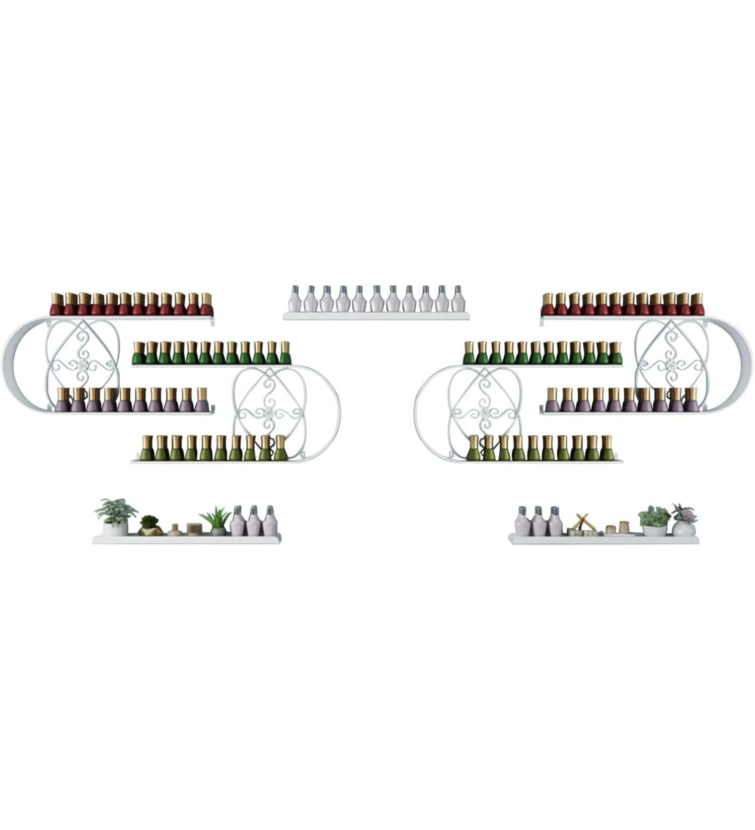 Supports de Rangement muraux en m tal pour Vernis Ongles 7 pi ces pr sentoir en U pour cosm tiques Rouges l vres parfums huiles essentielles pour Spa Salon de manucure (Blanc) - Buy Online on GoSupps.com