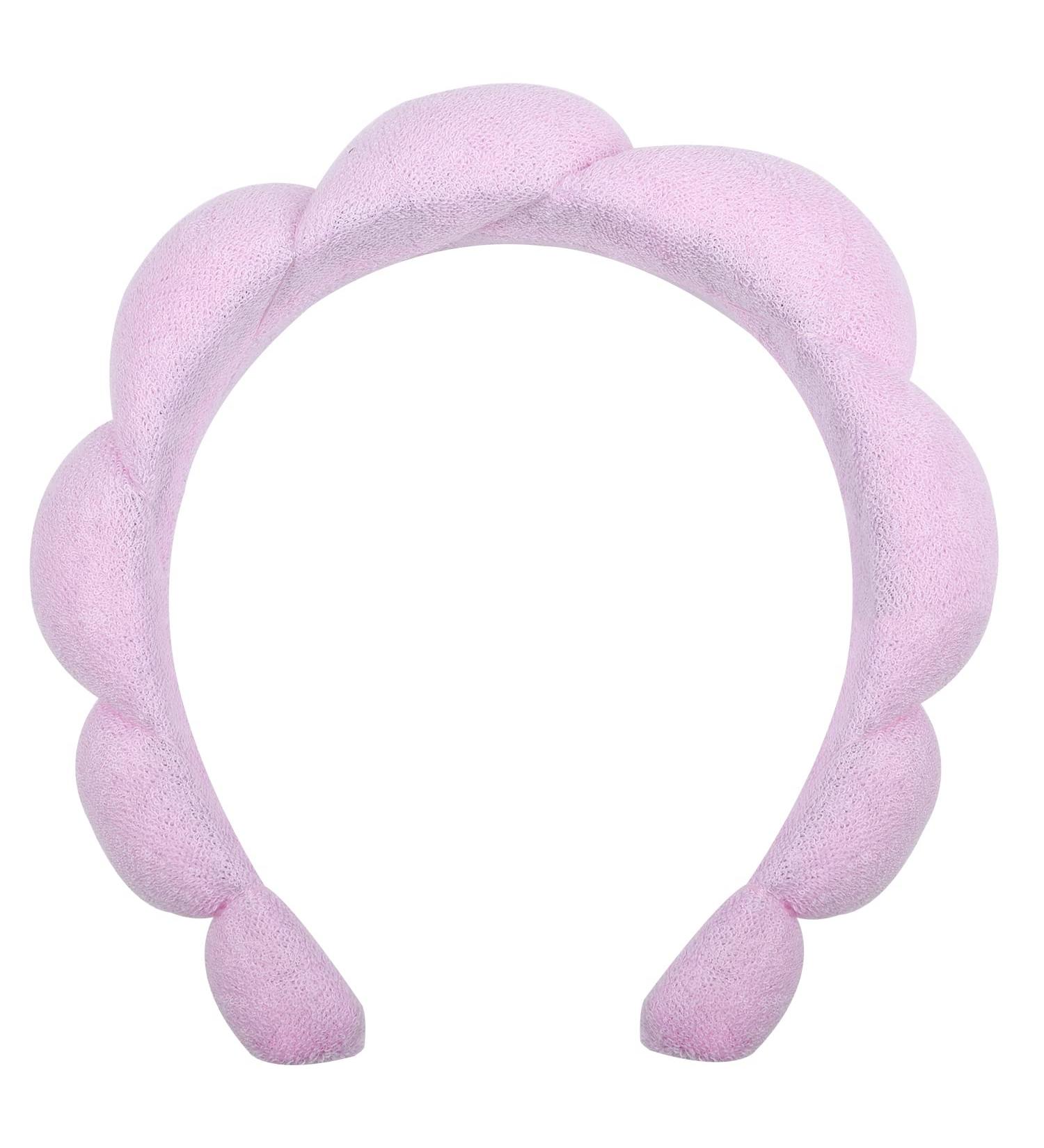 MFUOE Spa Sponge Headband Mimi and Co Spa Headband for Women Girls Sponge Terry Towel Cloth Fabric HeadBand for Face Washing Makeup Removal Shower Skincare (Pink) - Buy Online on GoSupps.com