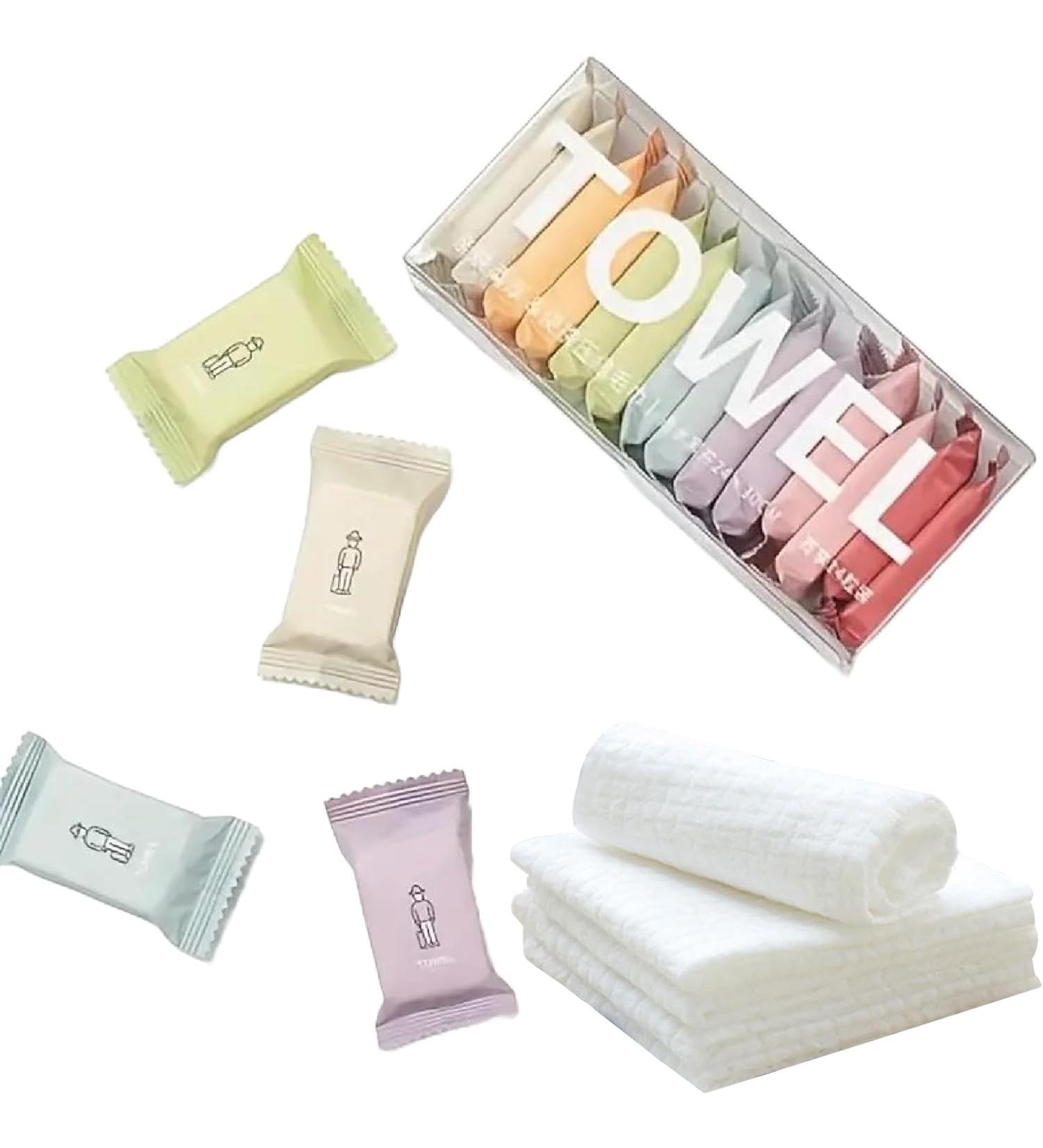 Disposable Towel Thicker Style Magic Compressed Towel 24 x 30 cm Coin Tissue Portable Washcloth Reusable for Travel Camping Hiking Outdoor Sports Beauty Salon (14 Pack 7 Morandi Candy Color) - Buy Online on GoSupps.com