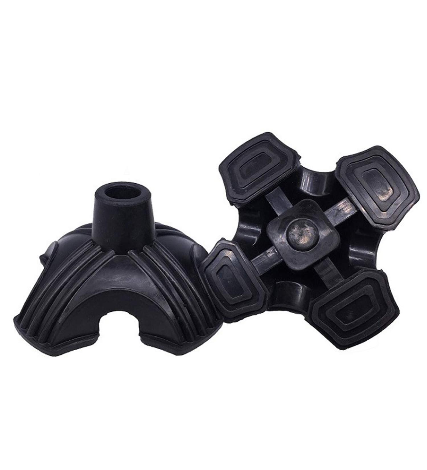 BRMDT Quad Walking Cane Rubber Tips Replacement Fit on 3/4" Sticks Non-Slip Self-Standing Cane tip Quadruple Stable Feet Pad for Walking Sticks - Buy Online on GoSupps.com