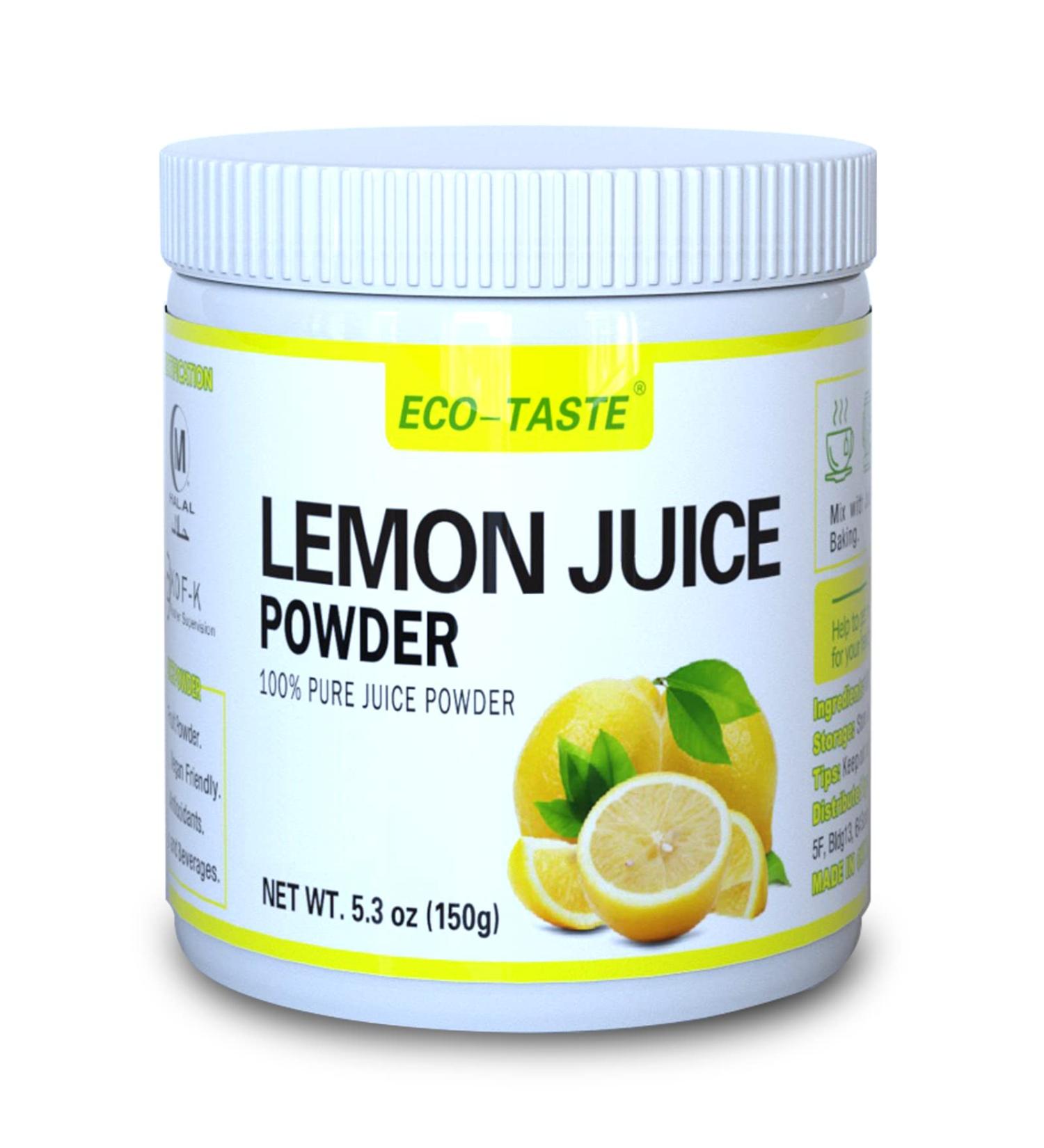 Lemon Juice Powder 5.3oz (150g) - 100% Pure, Vegan, Non-GMO, No Additives - Buy Online on GoSupps.com