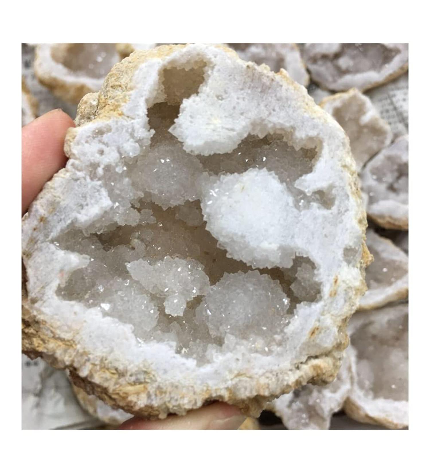 Natural Crystal Rough Natural White Agate Geode Slice Quartz Crystal Cluster MineralsCrystal Home Decoration for Decoration Stone Generator HOMEZHOU 2pcs - Buy Online on GoSupps.com