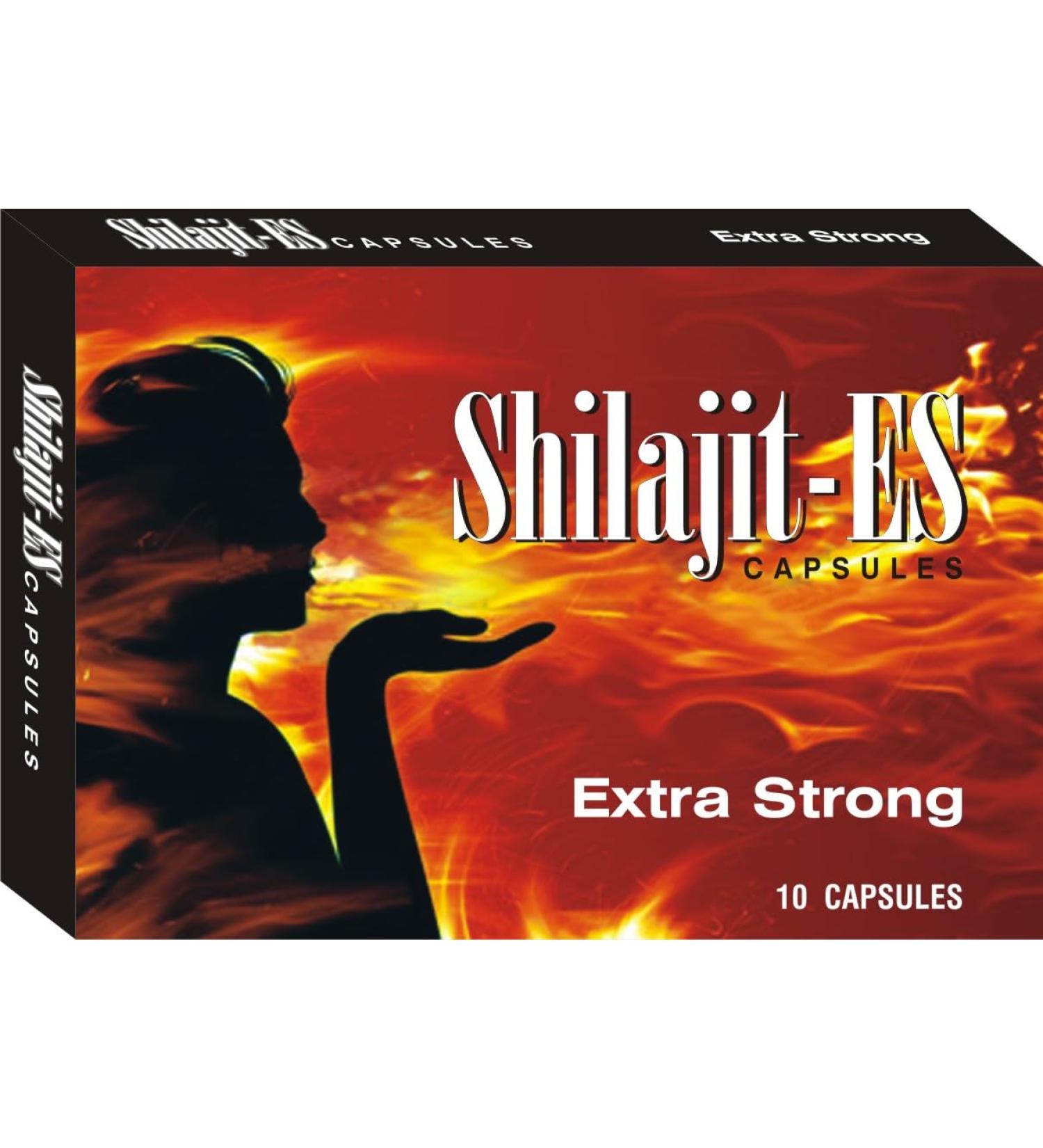 Buy Shilajit ES Extra Strong Capsules - 60 Capsules Pack of 10x6 | Premium Quality Shilajit Supplement for Energy & Wellness - International Shipping Available - Buy Online on GoSupps.com