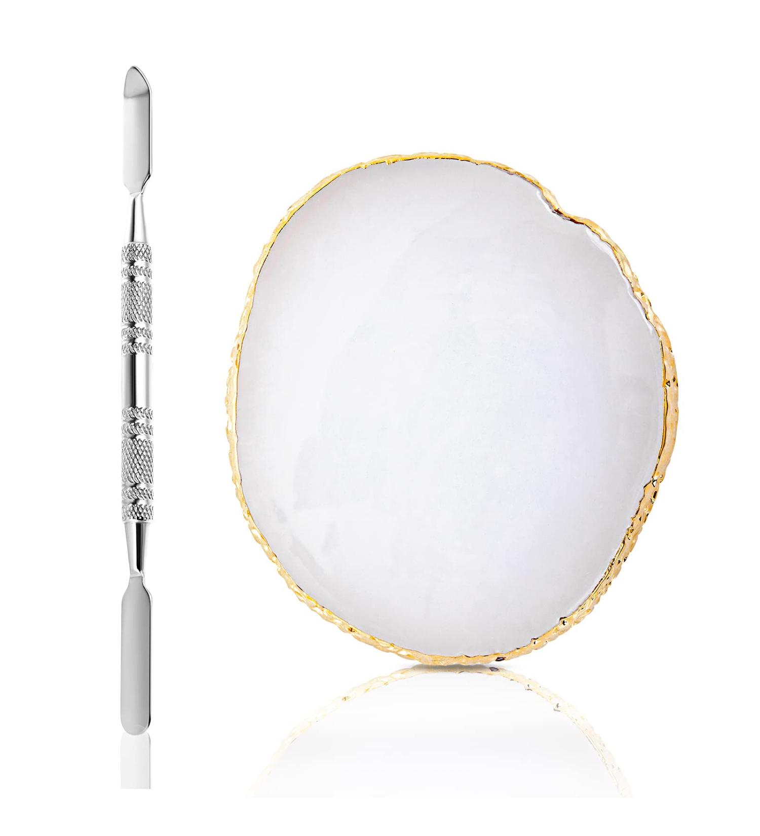 Sibba Resin Nail Art Palette with Stirring Rod - 2 in 1 Painting Palette and Gold Edge Holder - Buy Online on GoSupps.com