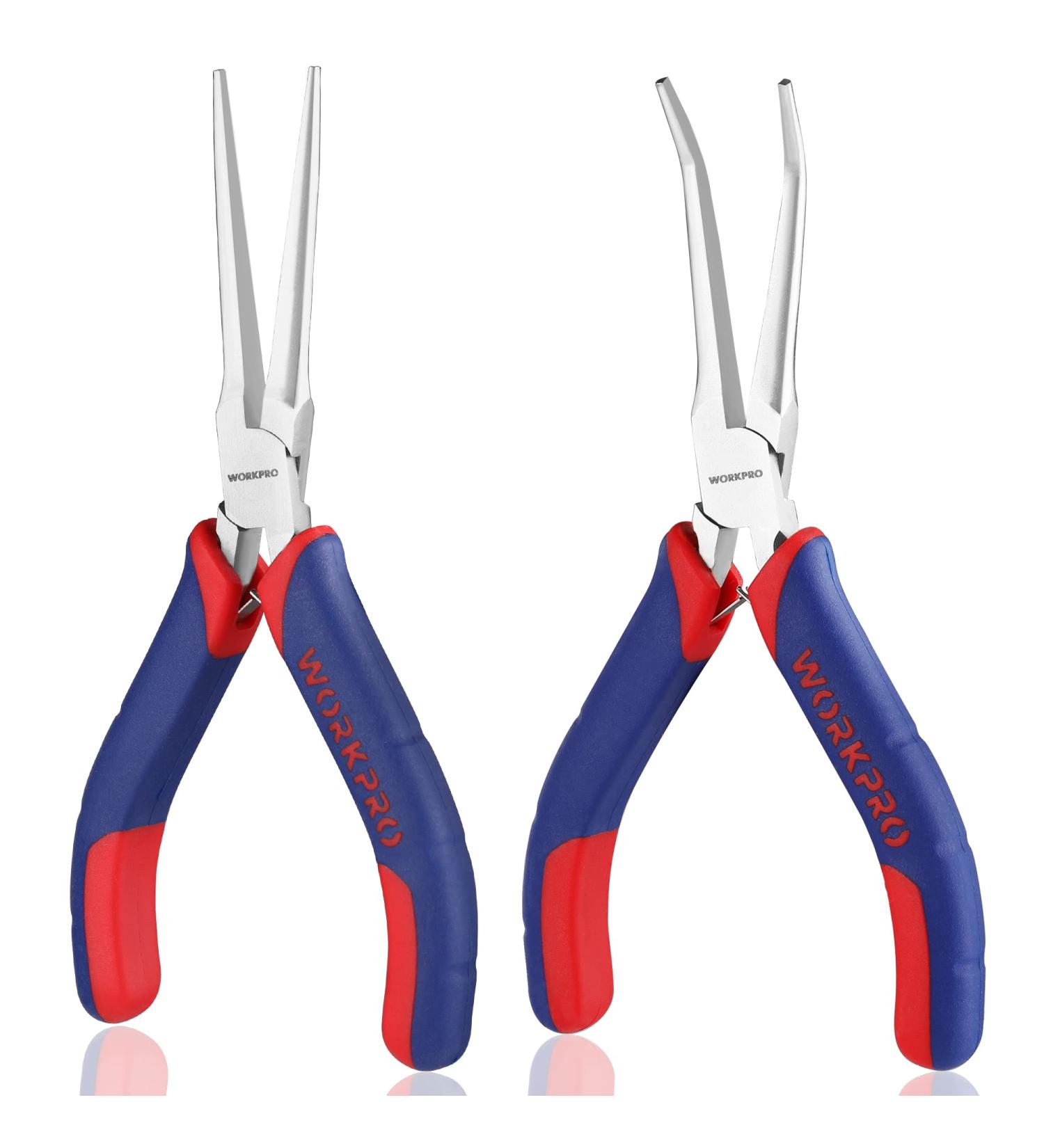 WORKPRO 6 Mini Needle Nose Pliers Set - Long, Bent & Cutter Pliers for Wire Wrapping, Crafts & Jewelry Making - Buy Online on GoSupps.com