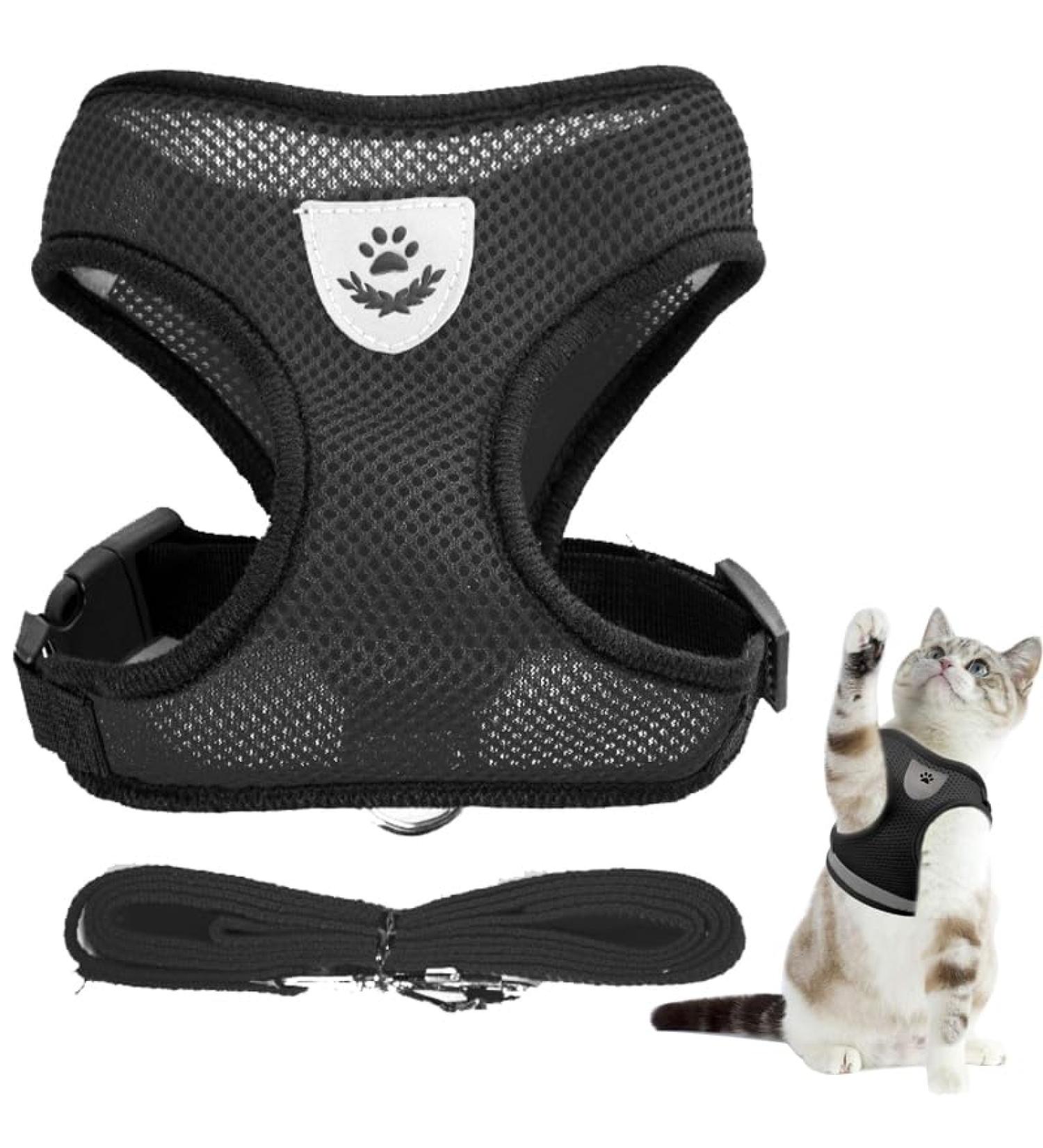Yeesabella S Cat Harness and Lead Set Adjustable Cat Harness Escape Proof Cat Kitten Harness for Walking Breathable Cat Harness for Small Cats Pets with Leash Set - Buy Online on GoSupps.com