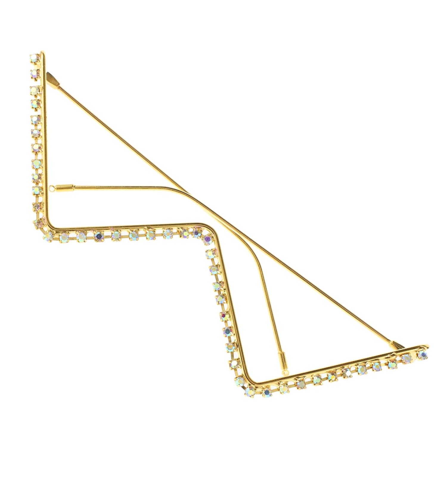 Buy Hakidzel Decor Glasses Frame - Rhinestone Street Style European & American Design 14.8x14.2cm | International Shipping Available - Buy Online on GoSupps.com