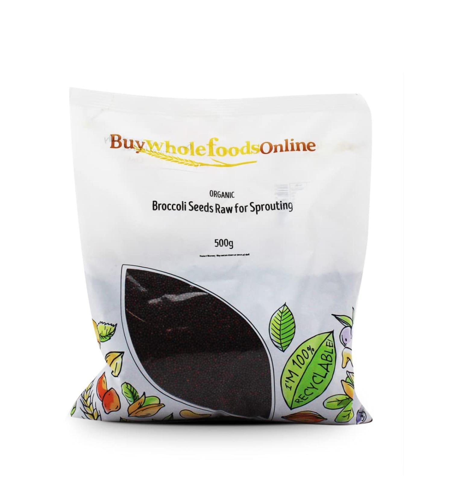 Organic Broccoli Seeds Raw for Sprouting 500g (BWFO)