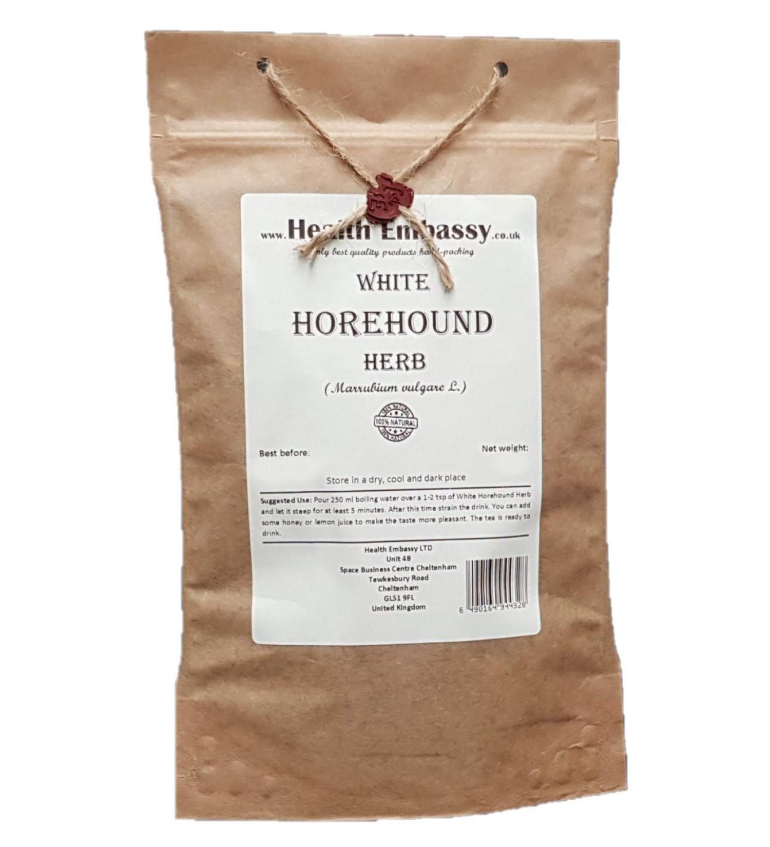 White Horehound Herb Tea | Marrubium Vulgare L | Marrube Blanc Herbe Tisane | Health Embassy (50g) - Buy Online on GoSupps.com