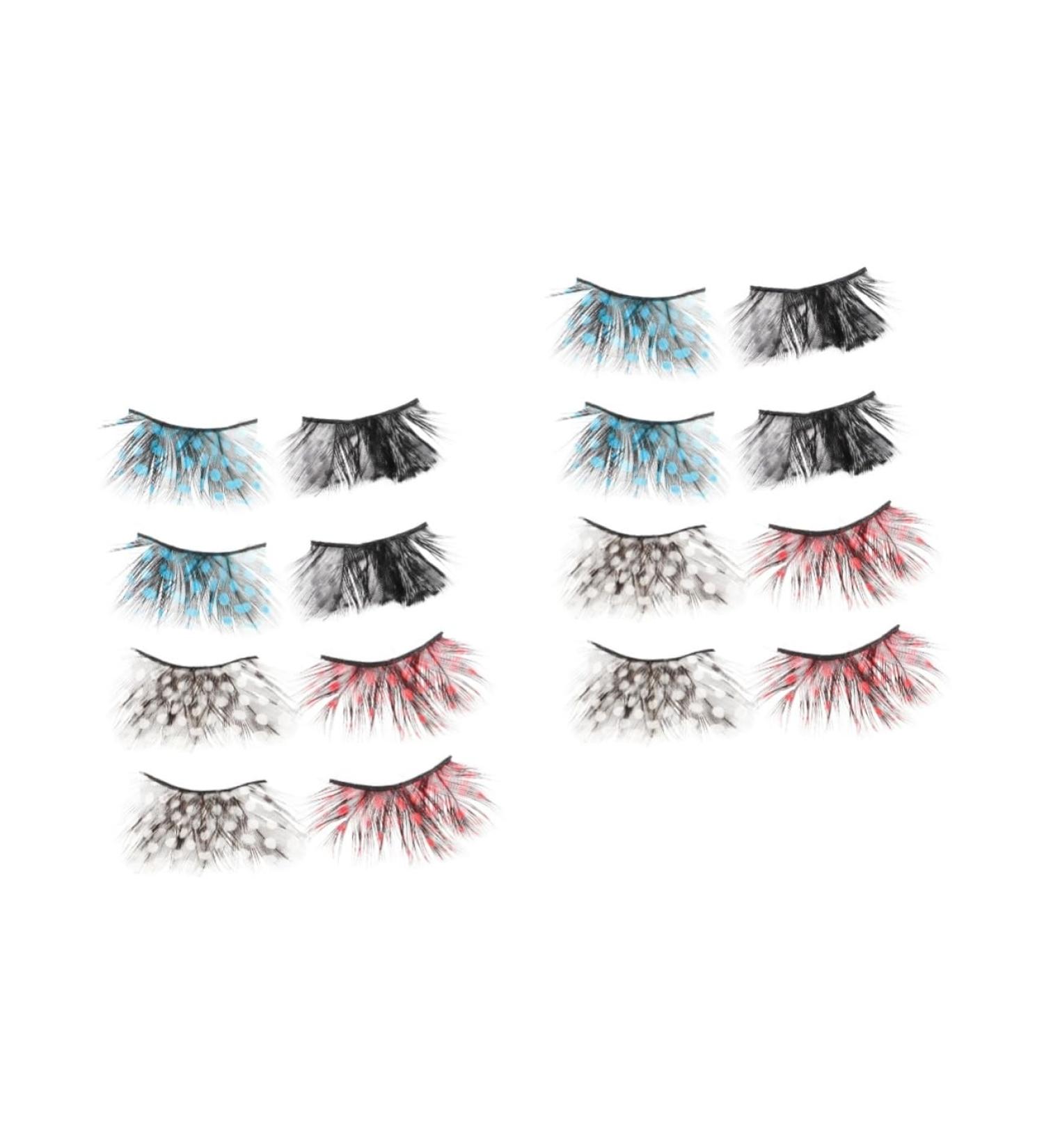 minkissy 3d Stickers 8 Pairs Fake Eyelashes Makeup Eye Stickers Cosplay Party Eyelashes Eye Lashes Extension Tools Thick Cross Eyelashes Puffy Stickers Lash Tool Halloween False Eyelash 3 - Buy Online on GoSupps.com