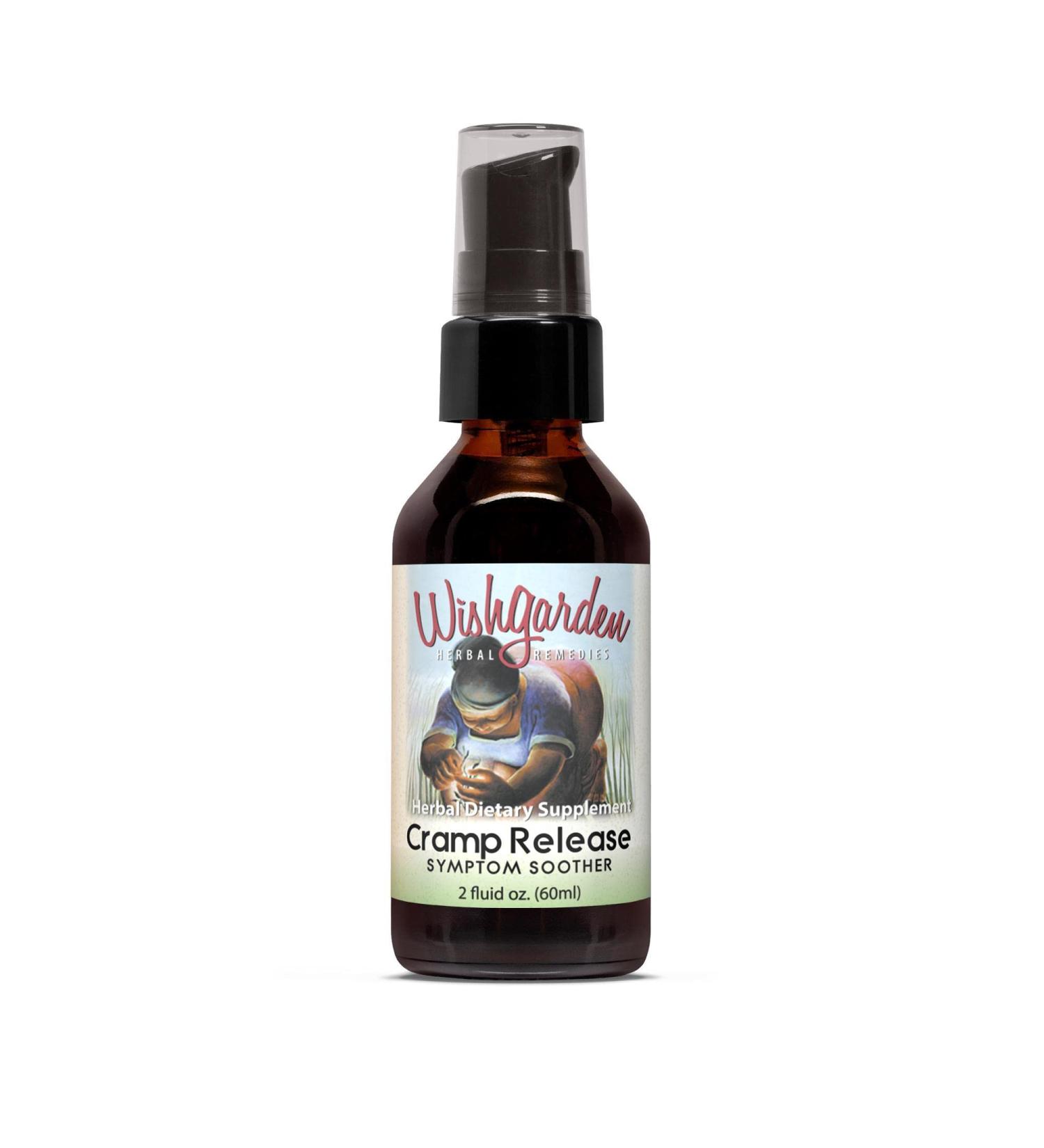 WishGarden Herbs Cramp Release - Natural Menstrual Cramp Relief Supplement with Cramp Bark Tincture - Supports Healthy Hormone Cycle & Relaxation - 2oz - Buy Online on GoSupps.com