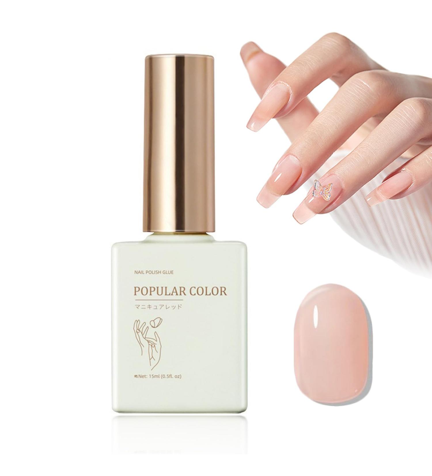 Jelly Gel Nail Polish Sheer Nude Gel Nail Varnish Translucent Nail Polish Soak-Off UV/LED Jelly Nude French Manicure Transparent Gel Nail Polish for Nail Art Salon DIY Home - Buy Online on GoSupps.com