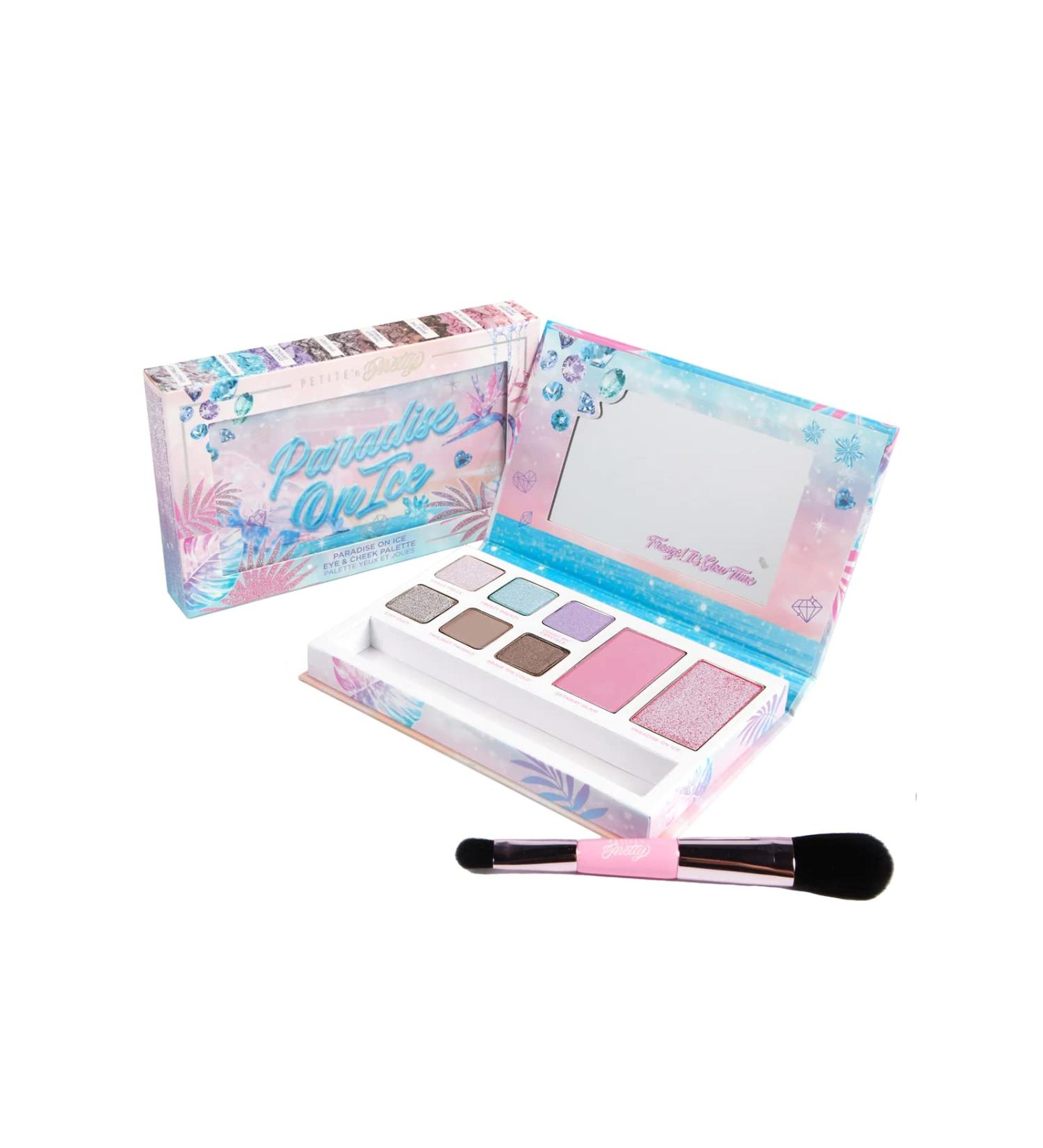 Petite 'n Pretty Paradise on Ice Eye and Cheek Palette - Glittering Shades for Kids, Tweens, and Teens - Made in USA - Buy Online on GoSupps.com