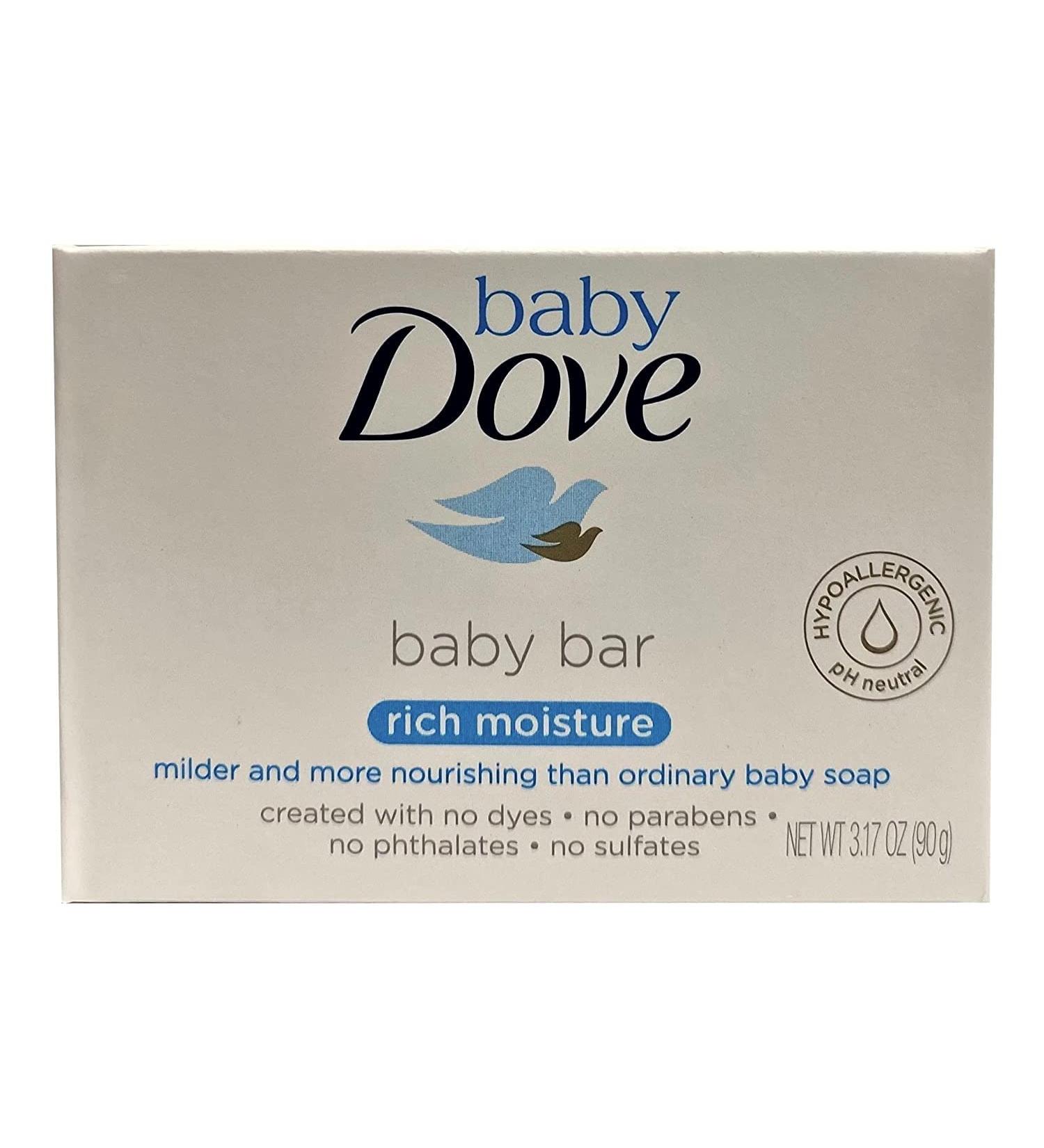 Dove Baby Bar Soap Rich Moisture 3.17 oz (Pack of 2)