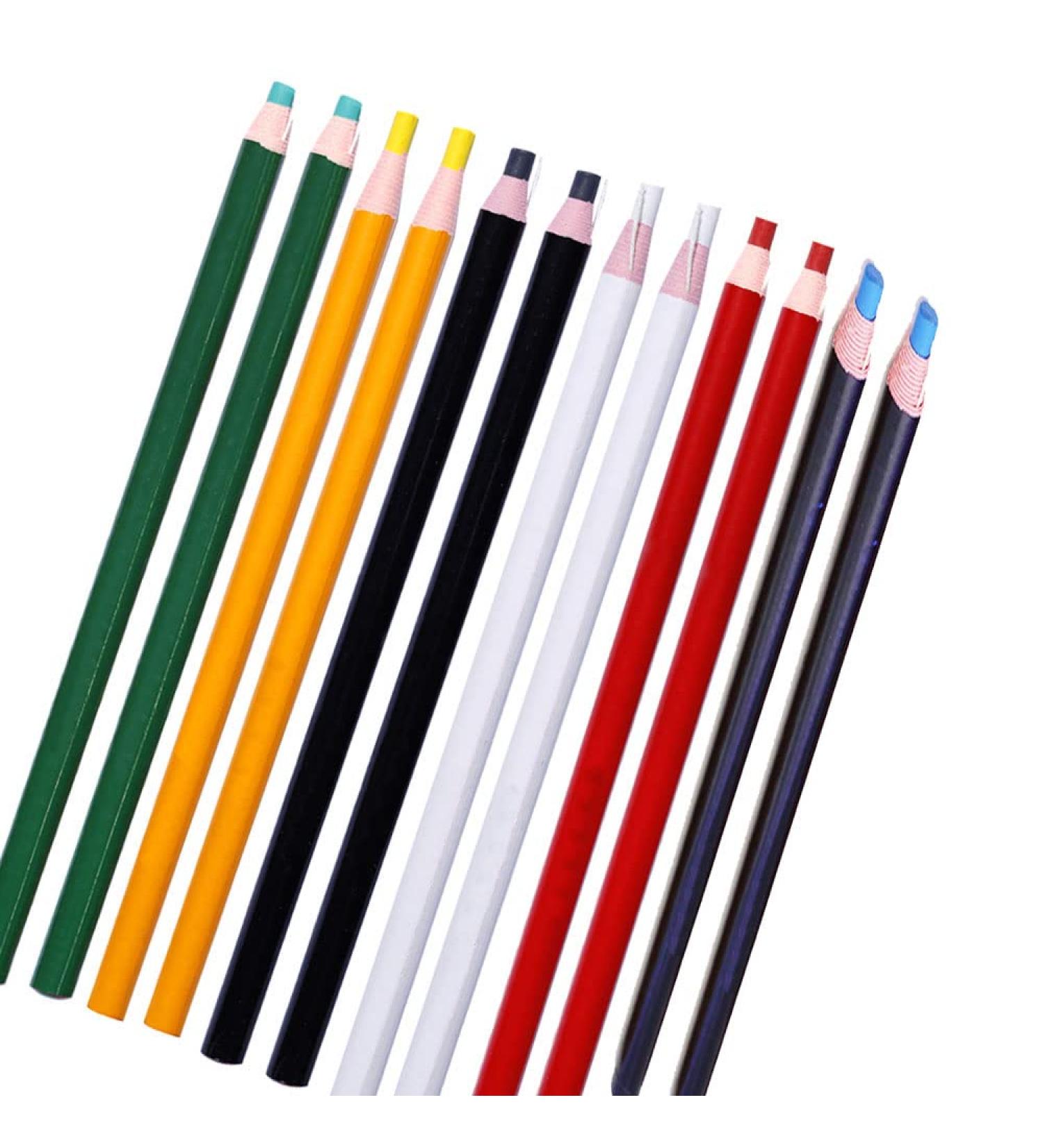 GCAMX 12PCS Sewing Mark Chalk Pencil Set - Erasable Pen for Tailor's Sewing Marking, 6 Colors - Buy Online on GoSupps.com