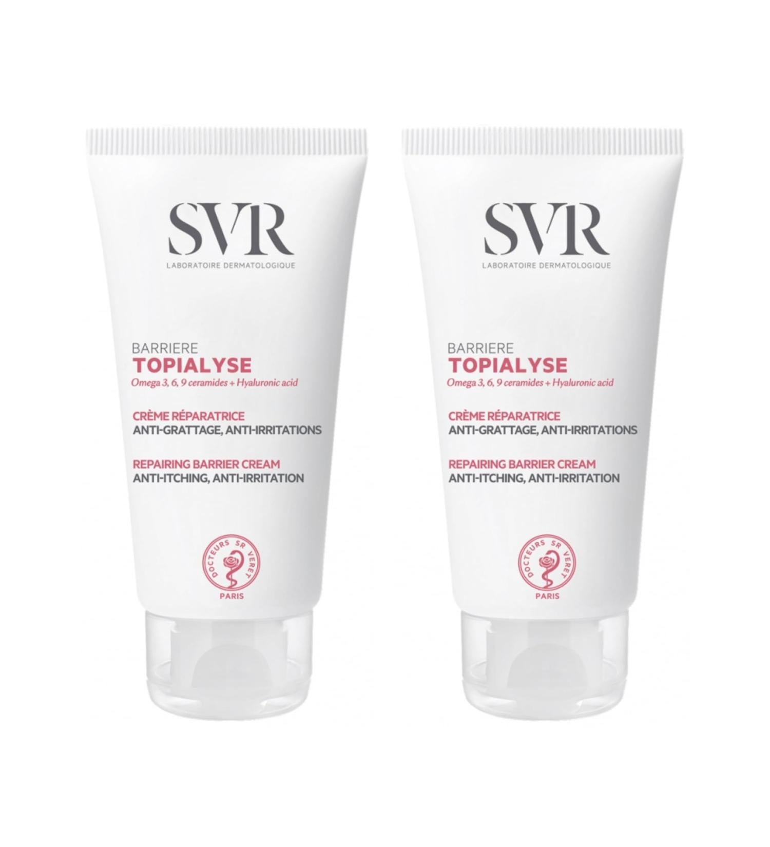 Topialyse Cr me Barri re Soin R parateur Anti-Grattage & Anti-Irritations Visage Corps & Mains Peaux Sensibles Tendance Atopique R siste l Eau Made in France Lot de 2x50ml