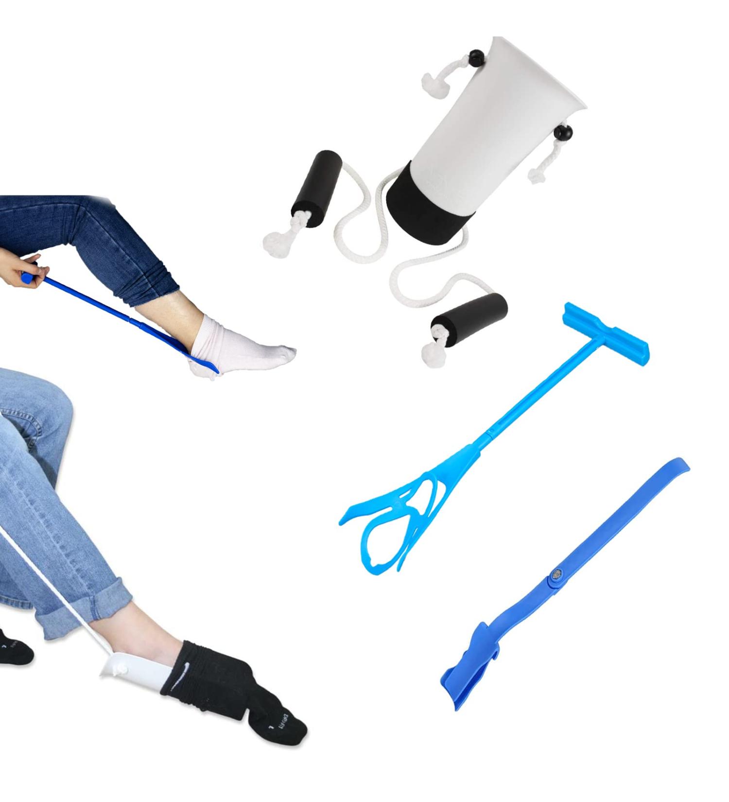 Shop Bebabeba Three-Part Set - Easy Sock Aid for Seniors & Pregnant Women | Attractively Designed Stocking Helper - Buy Online on GoSupps.com