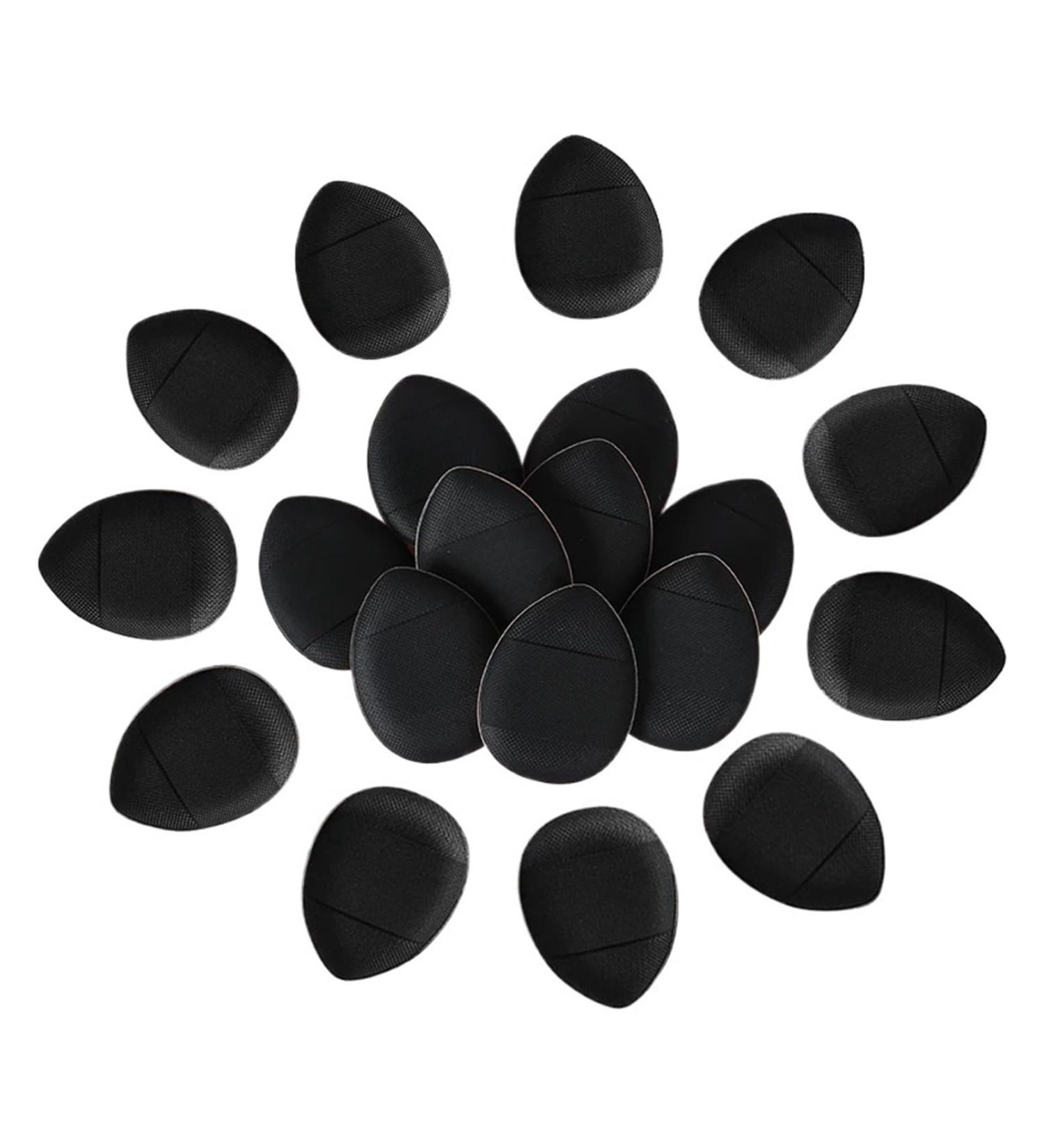 SBTRKT Triangle Velvet Powder Puff - 10/20 Pcs Mini Finger Puff | Washable Fashionable Makeup Tools for Flawless Blending - Black - Buy Online on GoSupps.com