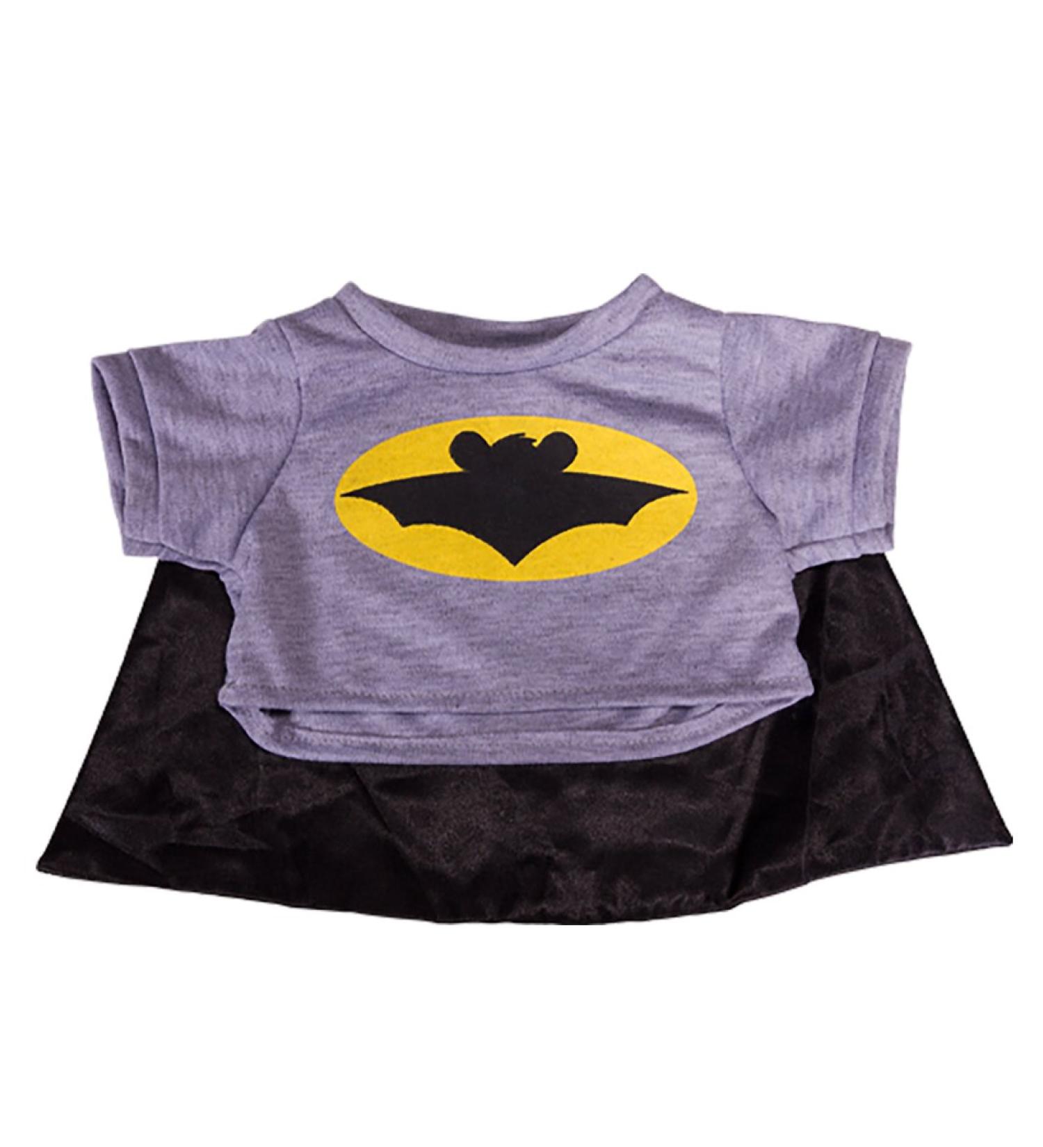 Bat Bear T-shirt with Cape - 16 Teddy Bear Clothes for Build a Bear | 40cm - Buy Online on GoSupps.com