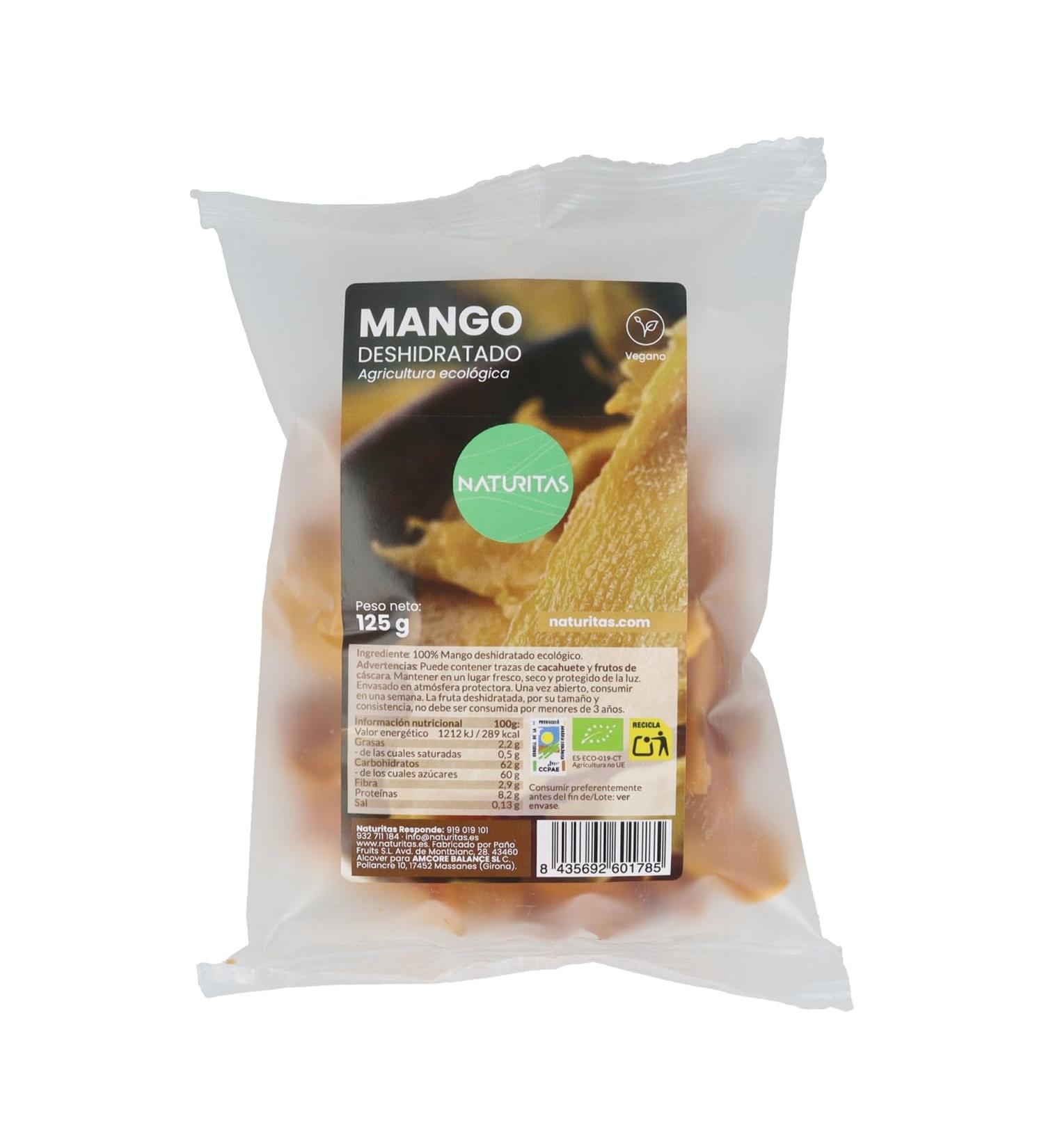 Naturitas Organic dehydrated mango 125g Naturitas Essentials | Vegan | Eco-friendly