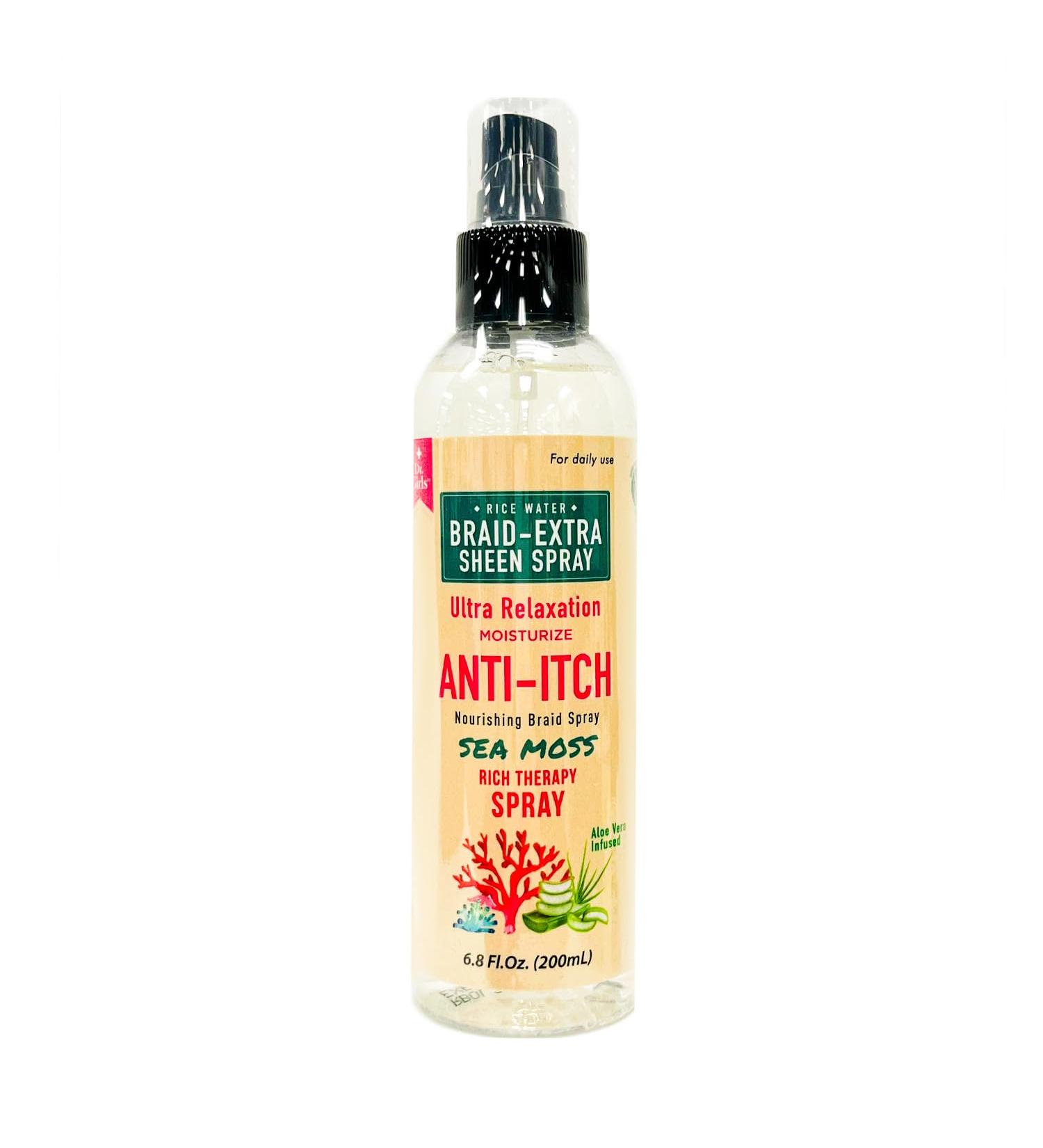 Ultra Relaxation Anti-Itch Braid Extra Sheen Spray 6.8oz/ 200ml (Sea Moss & Aloe Vera) - Buy Online on GoSupps.com