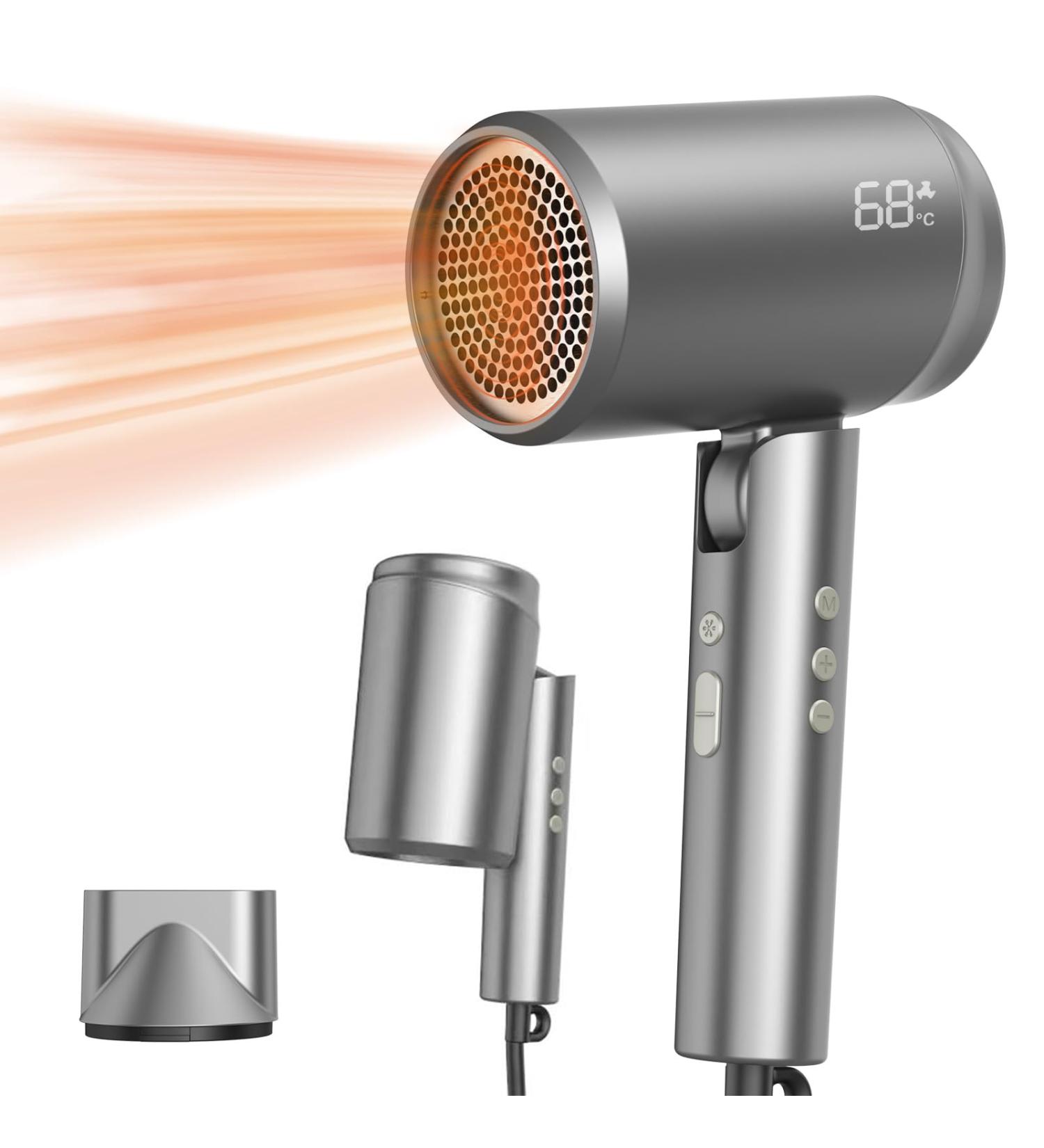 1400W Foldable Ionic Blow Dryer for Curly Hair - Quick Dry & Negative Ion Technology | Shop Internationally - Buy Online on GoSupps.com