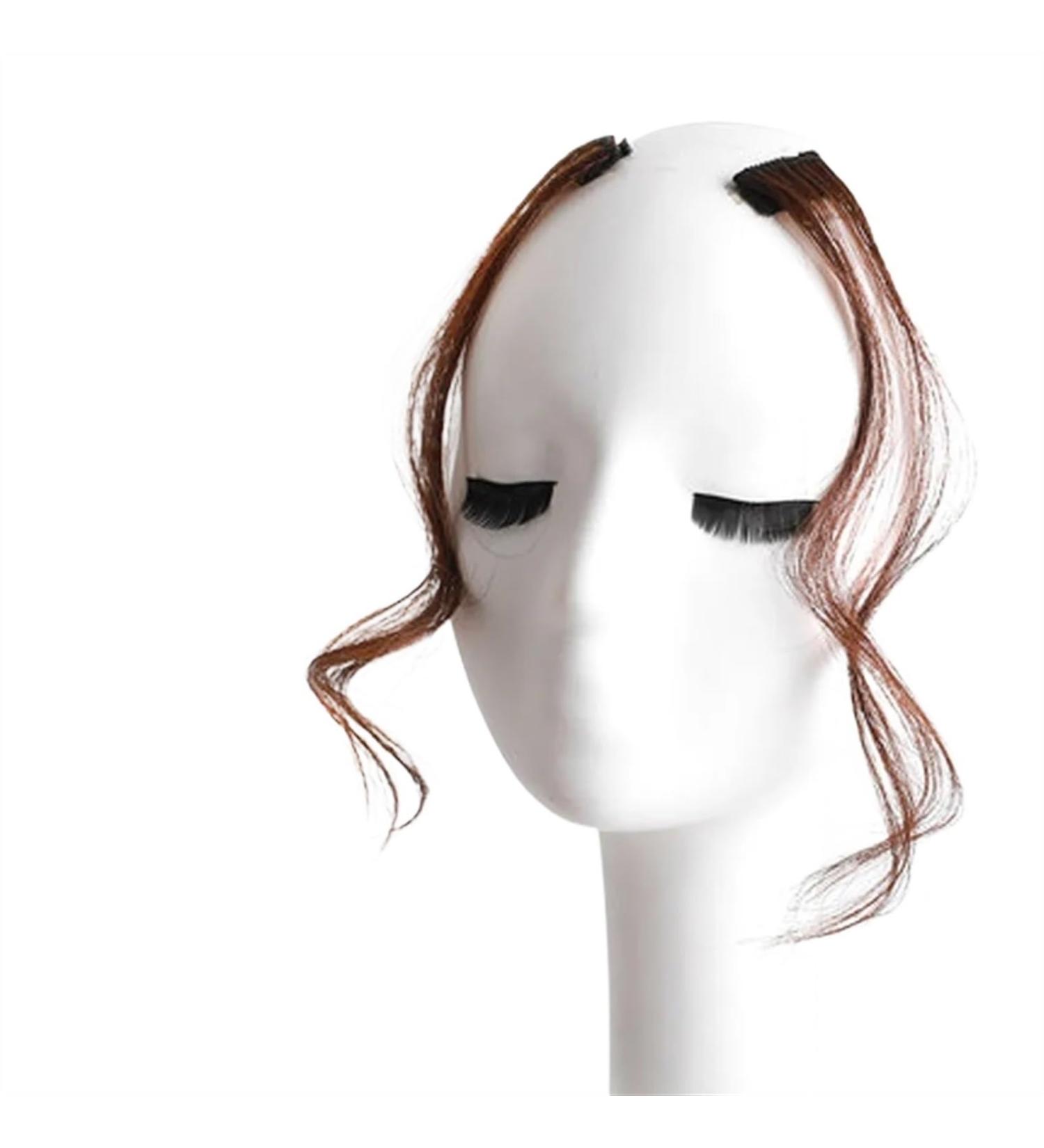 Bangs 2 PCS Set Long Side Air Bangs Wavy Curly Clip in Bangs Hair Pieces for Women Front Side Bangs for Daily Use for Women Curved Bangs for Daily Wear (Color : #18) - Buy Online on GoSupps.com