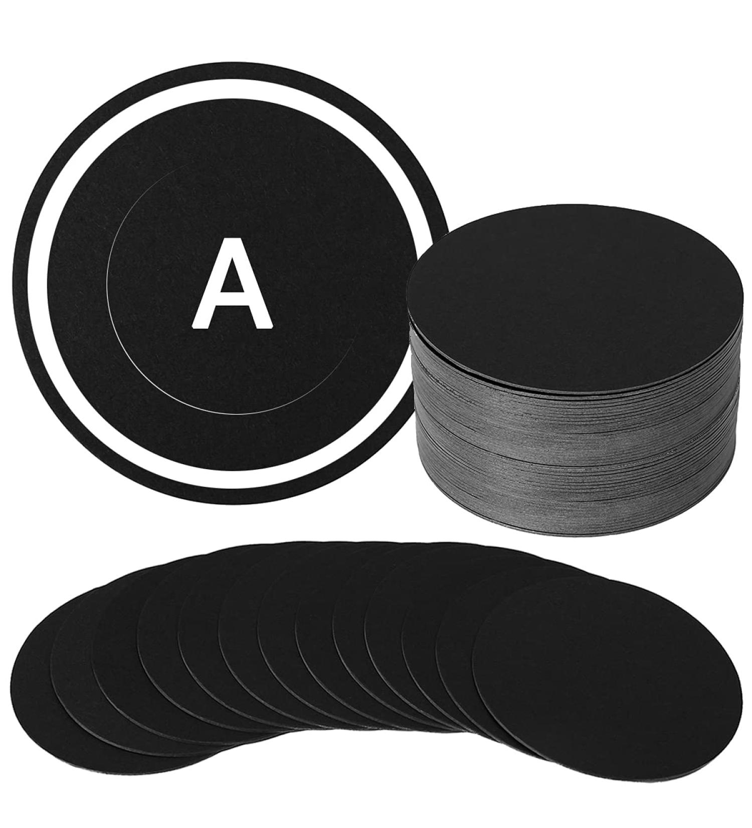 36 Pieces 4 inch Round Black Kraft Coaster Cards - Thick Kraft Paper for Mandala Painting and DIY Decorations - Buy Online on GoSupps.com