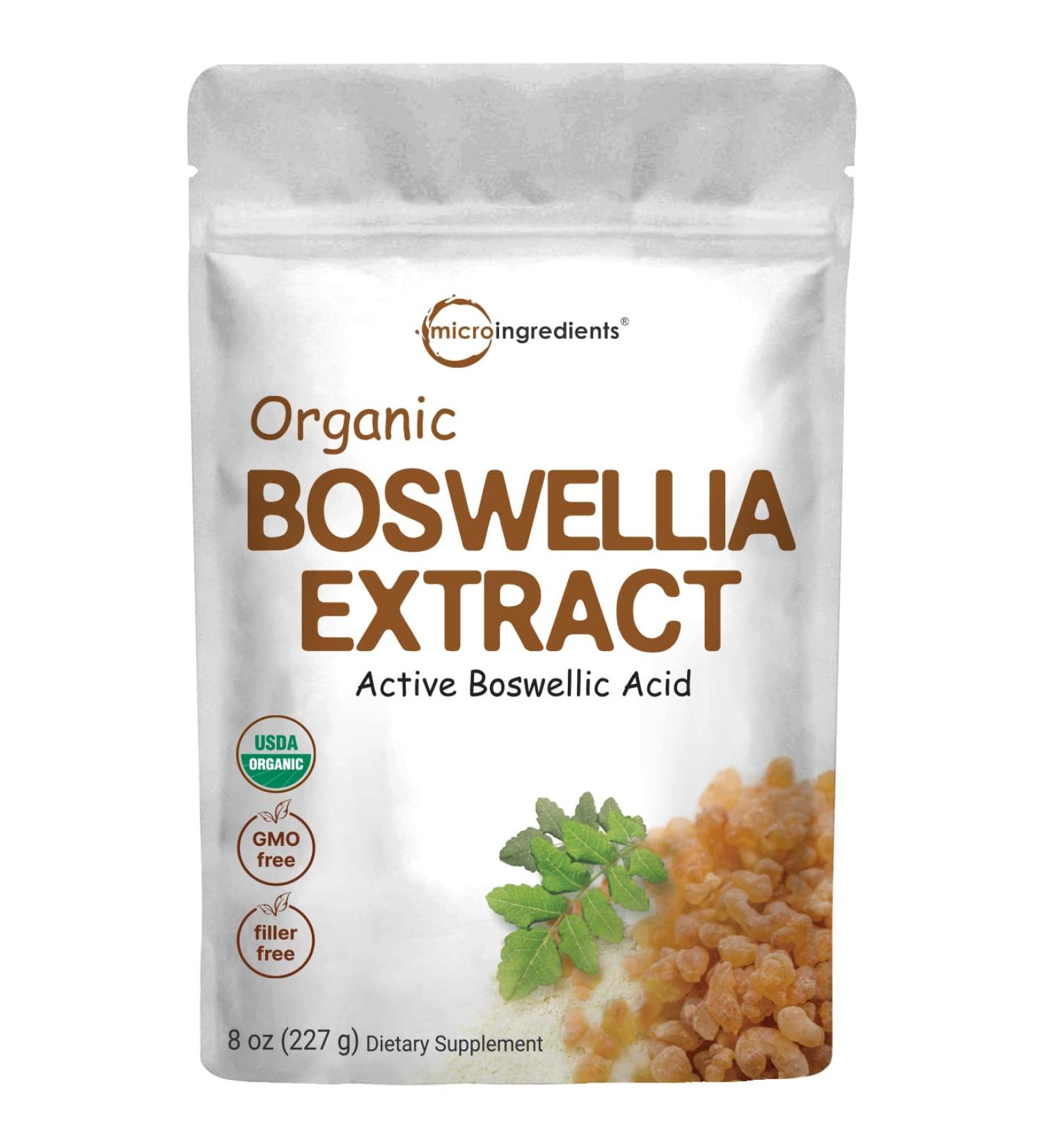 Organic Boswellia Serrata Extract Powder - 8oz | 65% Boswellic Acid Joint Support Non-GMO Pet Friendly - Buy Online on GoSupps.com
