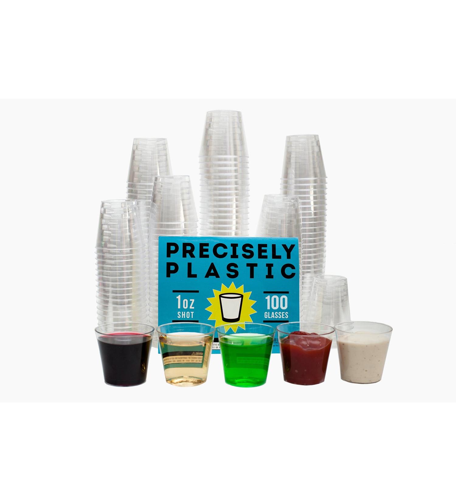 100 Pack 1oz Clear Plastic Shot Glasses - Ideal for Jello Shots, Condiments, Tastings & Samples - Buy Online on GoSupps.com