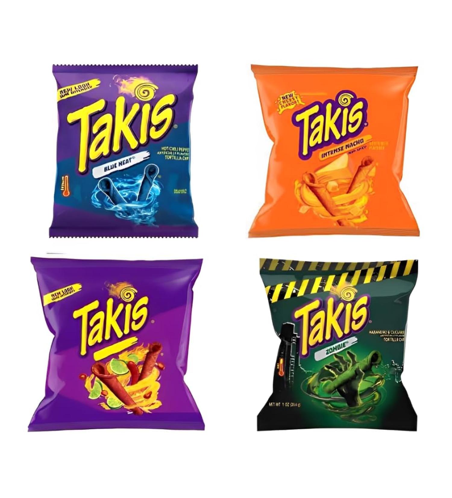 Buy 4 x Takis Hero Pack Bundle - Special Edition (Blue Heat Zombie Fuego & Nacho Intense) | International Shipping + Heartforcards Protection - Buy Online on GoSupps.com
