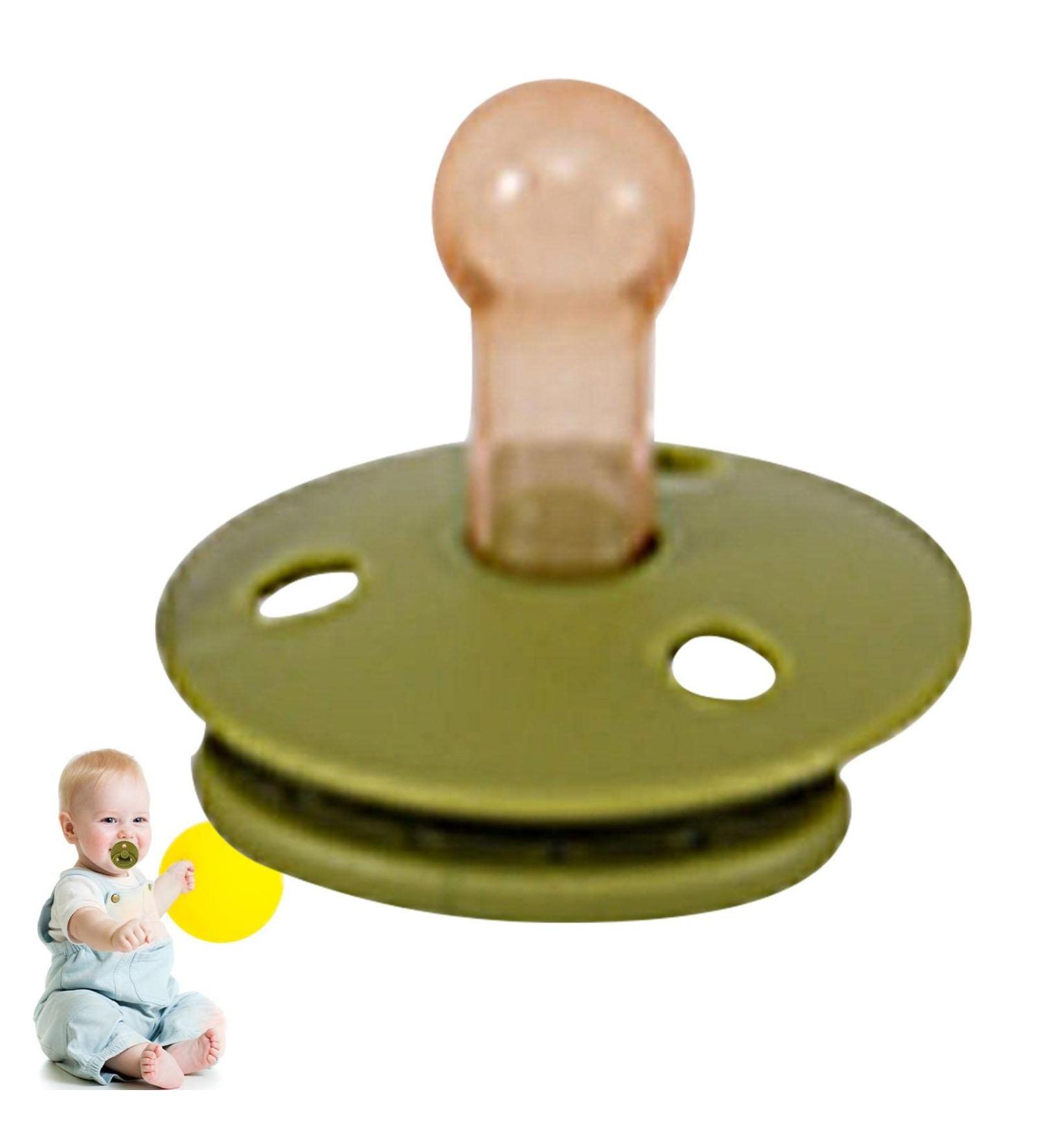 Hongjingda 5 PCs Silicone Baby Bite Ring Toys | Natural Rubber Pacifiers for Newborns | Cherry-Shaped Nipples & Large Air Holes | Green 1 Pack - Buy Online on GoSupps.com