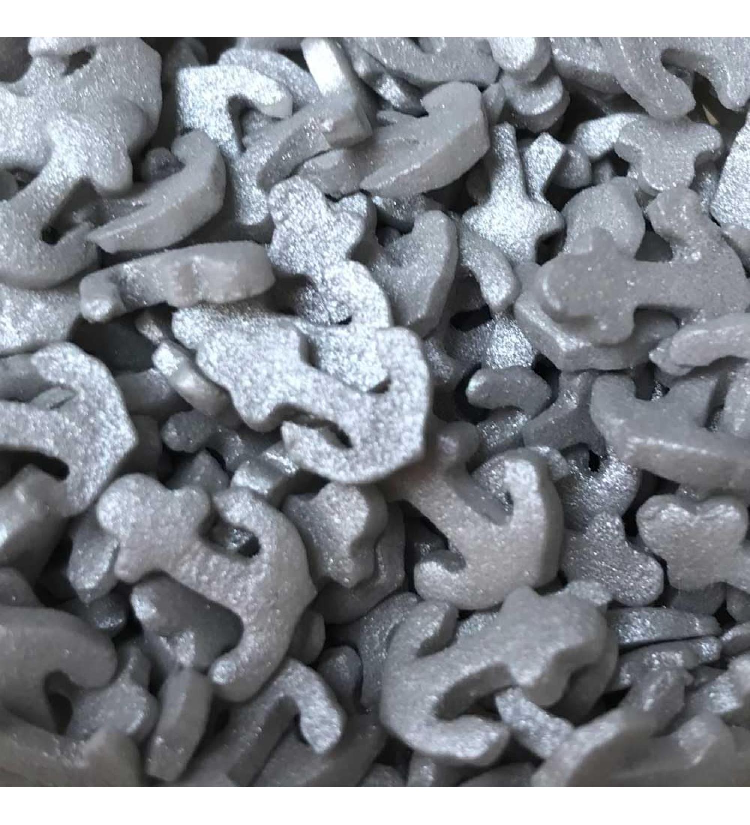 Mermaid Silver Anchors Cake Topper Sprinkles - 25g Edible Glimmer Cupcake Decorations - Buy Online on GoSupps.com