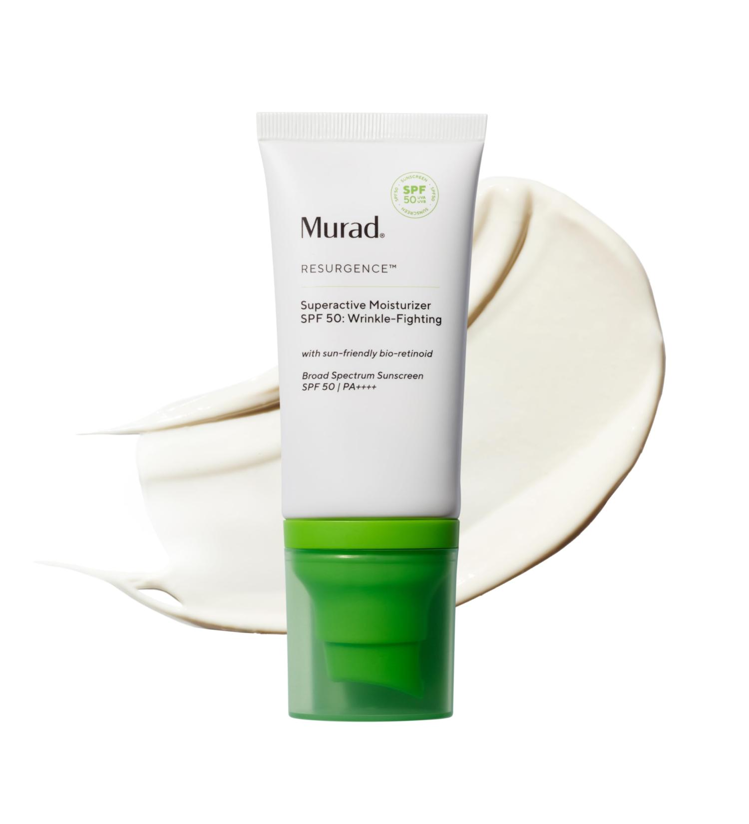 Murad Superactive Wrinkle-Fighting Moisturizer SPF 50 - Bio-Retinoid Ultra Sheer Facial Sunscreen Gently Targets Fine Lines and Wrinkles With Aging Protection From UVB/UVA - 1.7Fl Oz - Buy Online on GoSupps.com