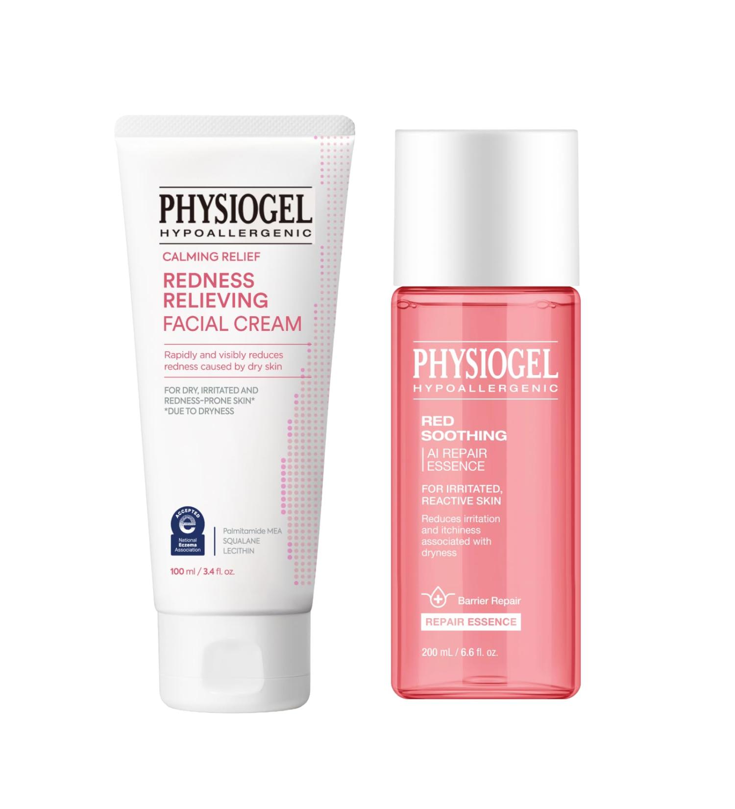 Physiogel Redness Soothing Duo - Calming Relief Cream & Skin Repair Essence - Buy Online on GoSupps.com