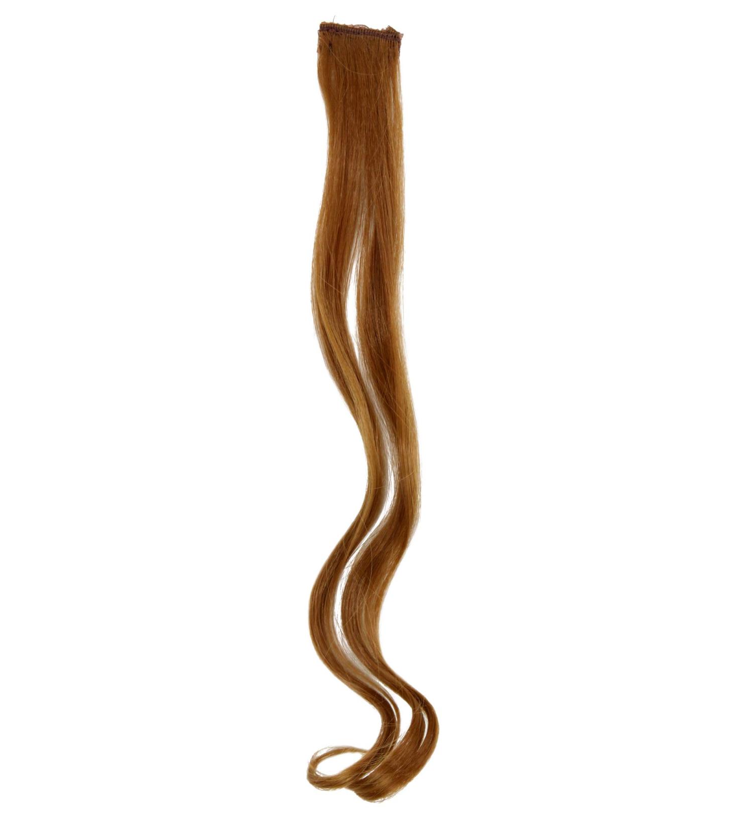 1 Clip Extension strand wavy copper-blonde YZF-P1C18-27 45cm/ 18inch hair extension hairpiece color: 27 copper blonde (27)