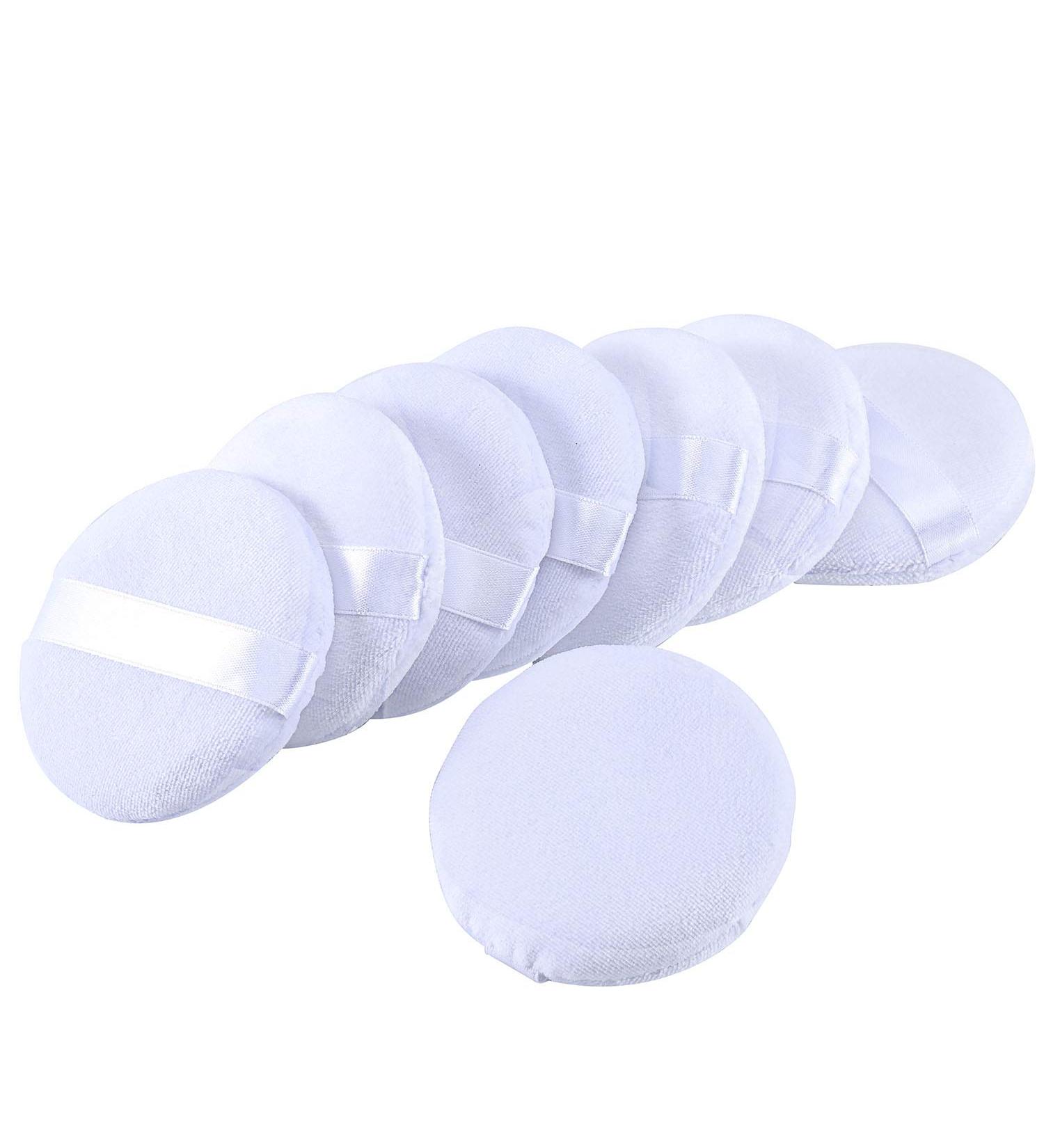 Senkary 8 Pack Cotton Powder Puffs 2.36 Inch for Makeup and Loose Face Powder - White (Pack of 8) - Buy Online on GoSupps.com