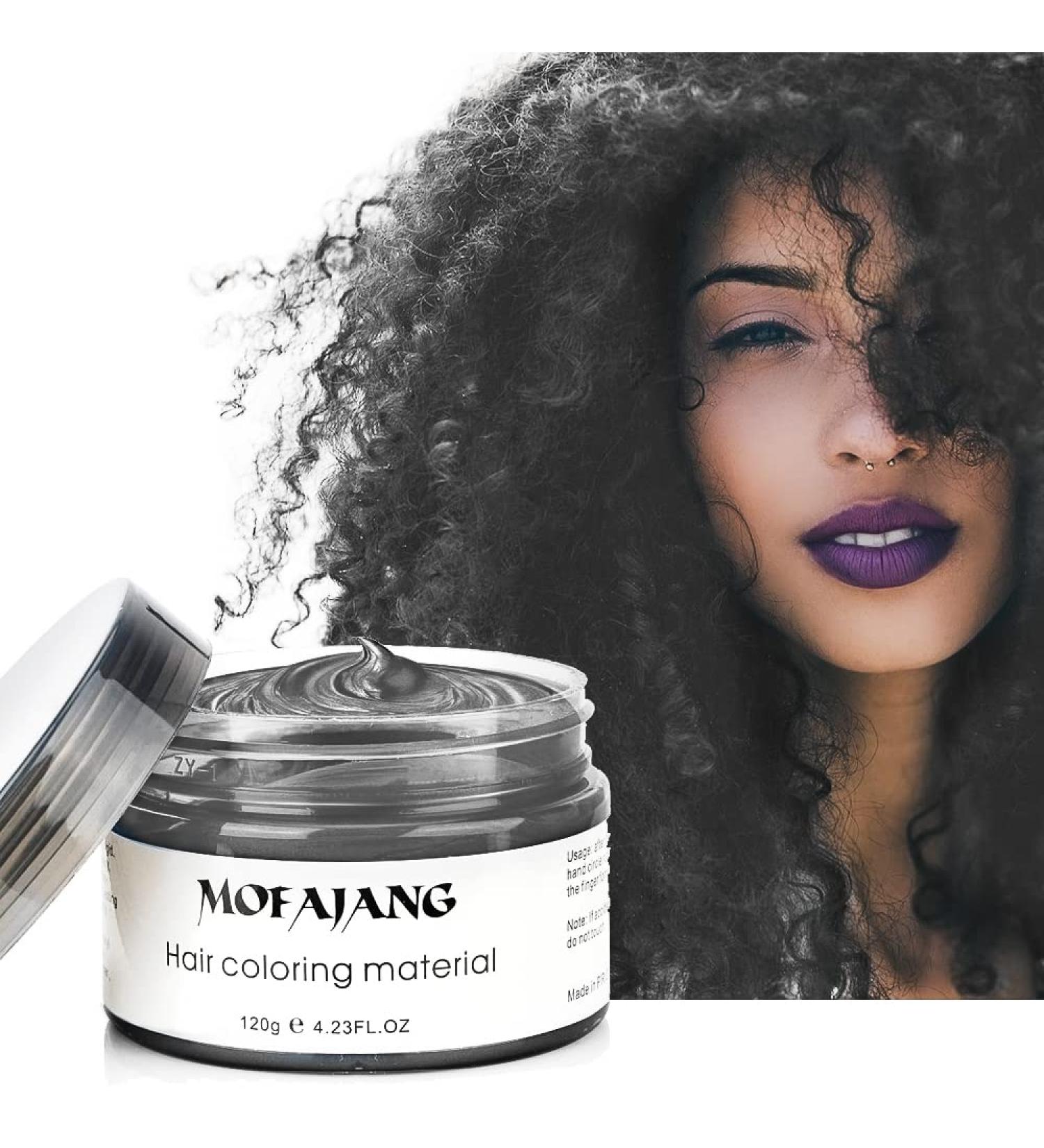 Temporary Hair Color Wax for Men & Women - Black Hair Dye Pomade for Parties Cosplay & Halloween - 4.23oz - Buy Online on GoSupps.com