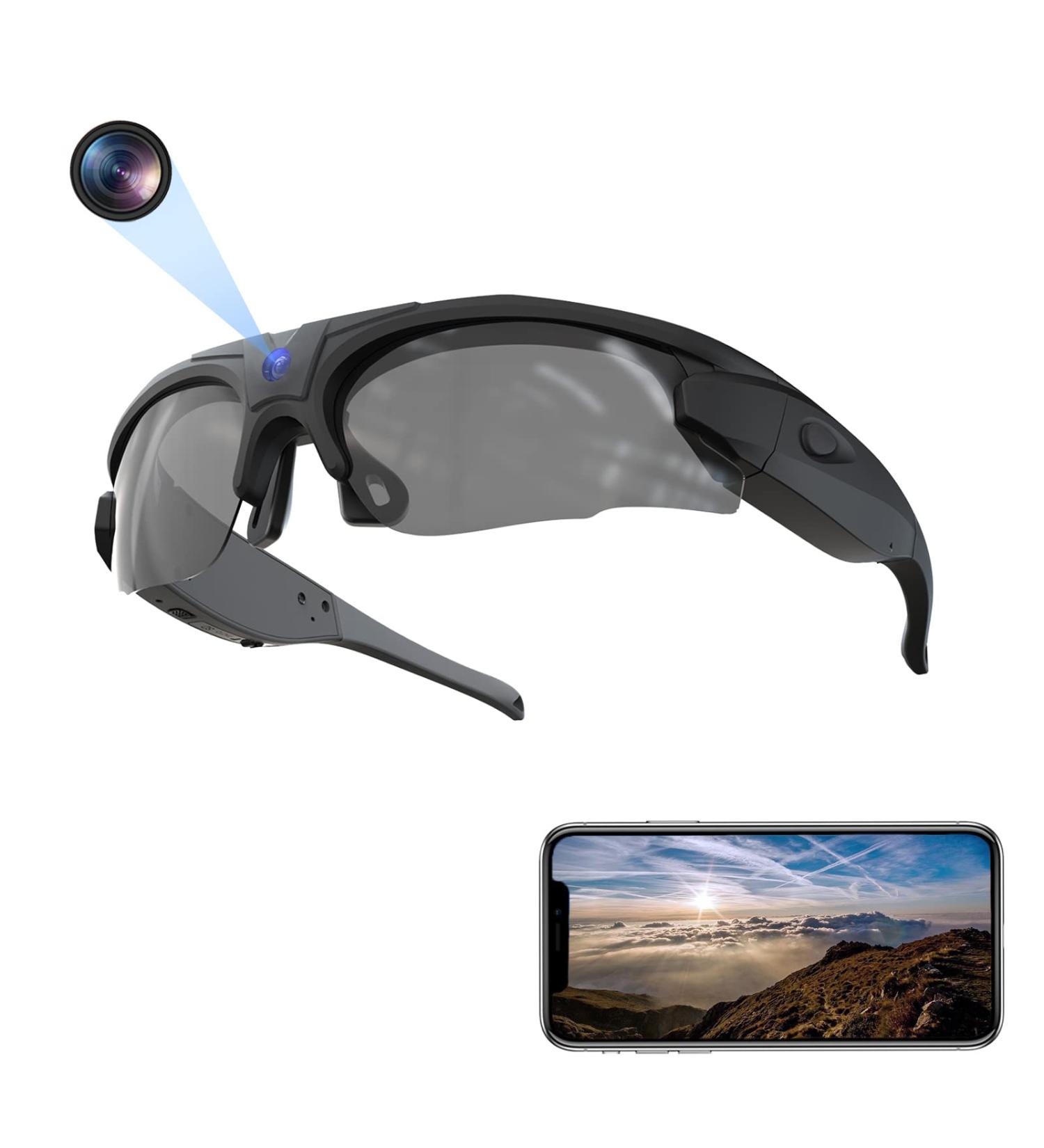 Hereta HD 4K WiFi Camera Sunglasses | DVR Polarized Glasses with UV400 | Sport Outdoor Video Recording | iOS & Android Compatible | Up to 256GB TF Card Support - Buy Online on GoSupps.com