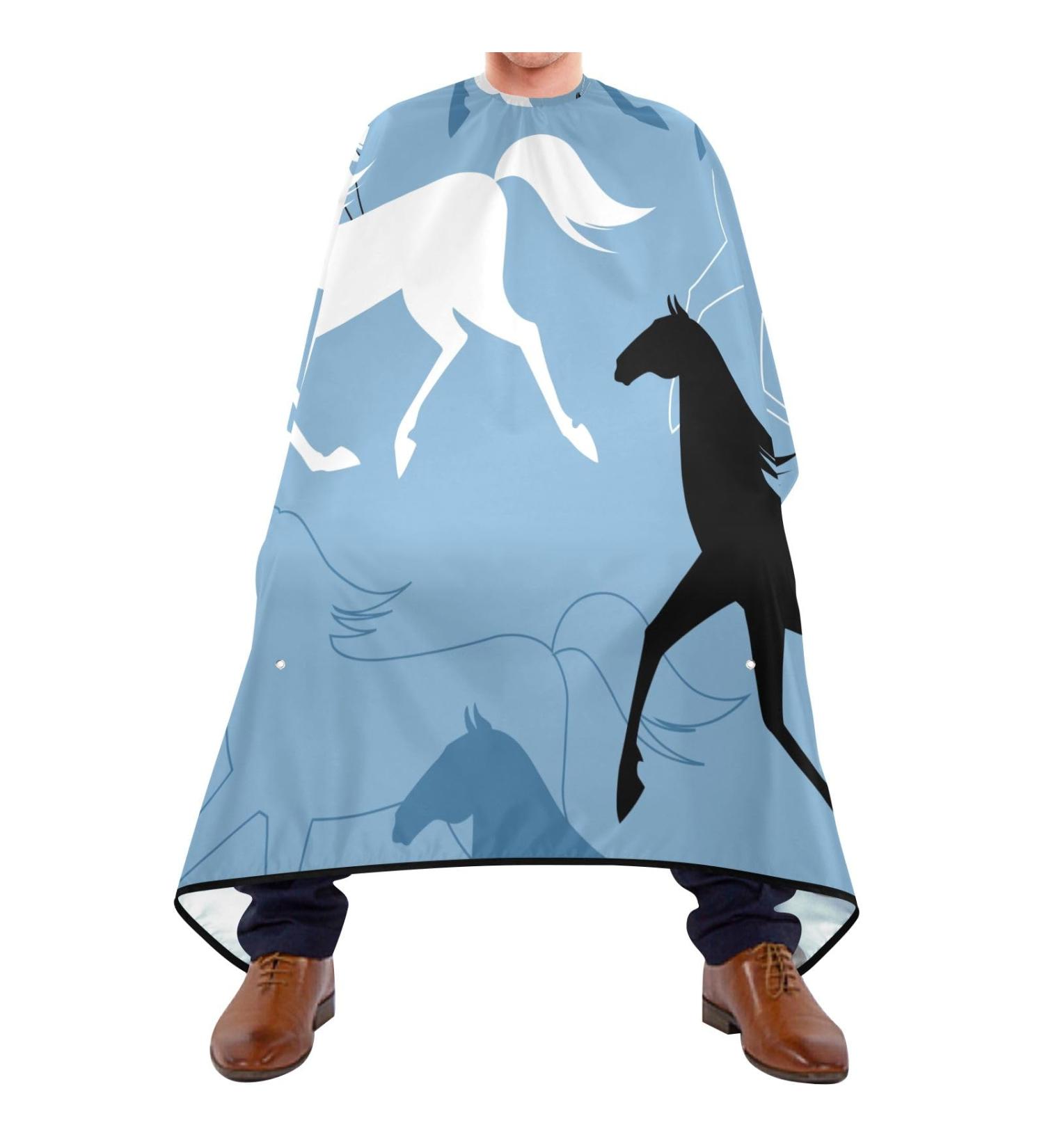 Bolaz Waterproof Barber Cape - Stylish Horse & Cheetah Print Hair Cutting Bib for Men & Women | Unisex Hair Salon Cape - Buy Online on GoSupps.com