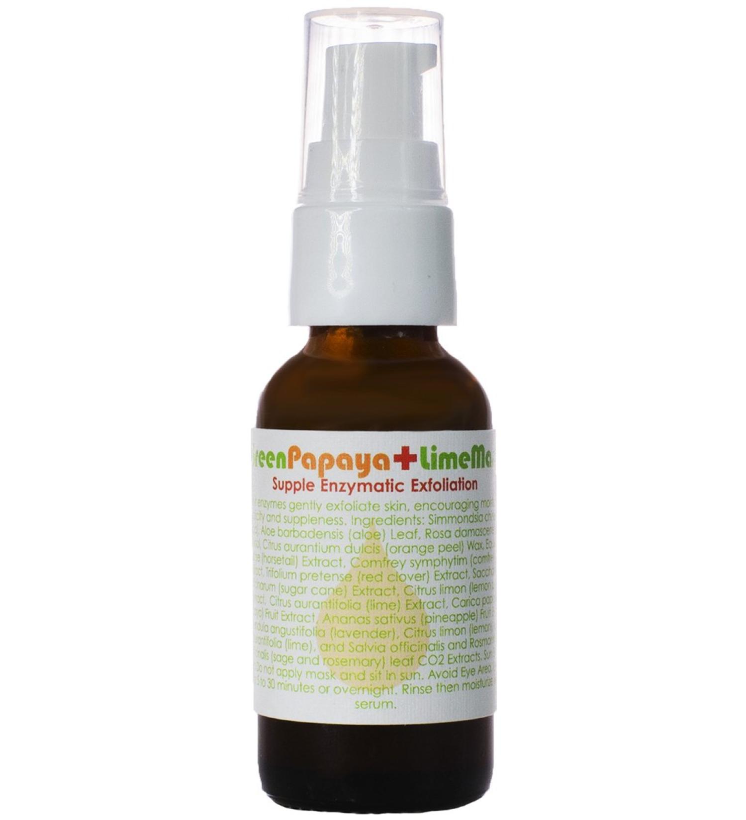 LIVING LIBATIONS - Organic/Wildcrafted Green Papaya & Lime AHA Mask (1 oz / 30 ml)