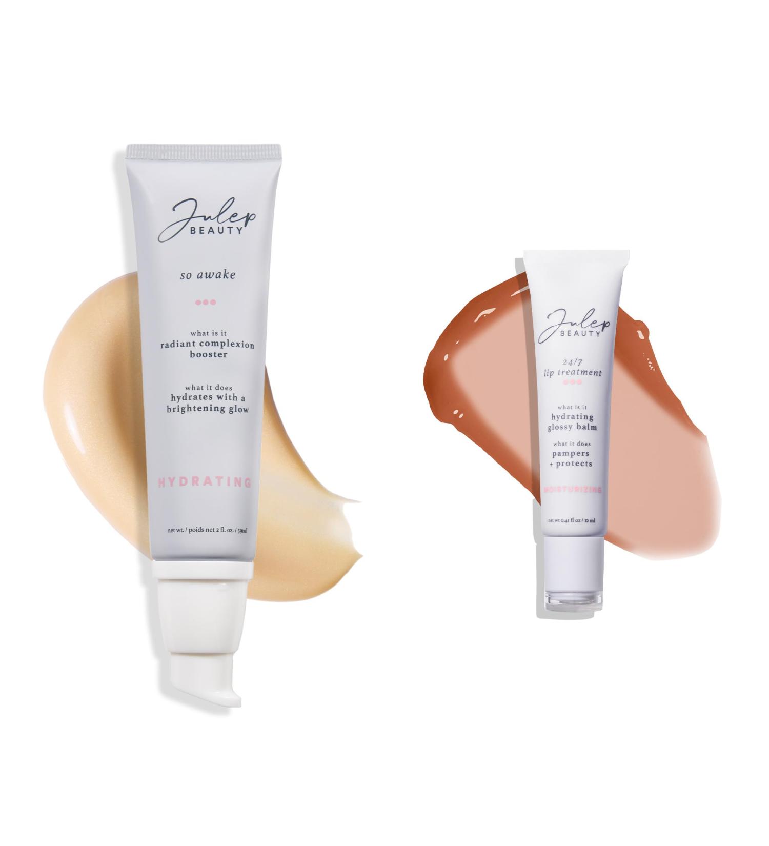 Julep Full Face Moisturizing Set | So Awake Complexion Booster Daily Moisturizer + 24/7 Lip Treatment Nourishing Lip Balm Sheer Joy - Buy Online on GoSupps.com