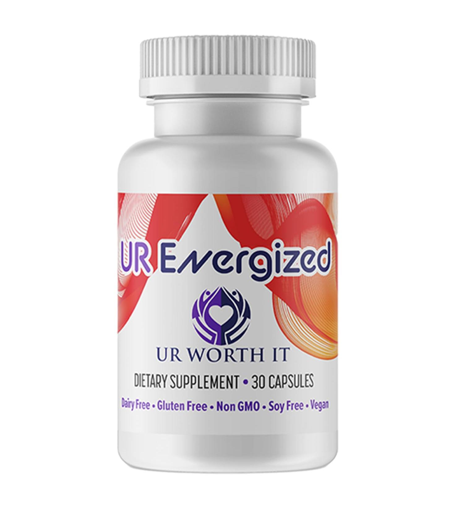 Buy UR Energized Capsules - Natural Energy Supplement with Reishi Chaga & Green Coffee - Boost Focus & Clarity - 30 Caps for Active Lifestyle - Buy Online on GoSupps.com