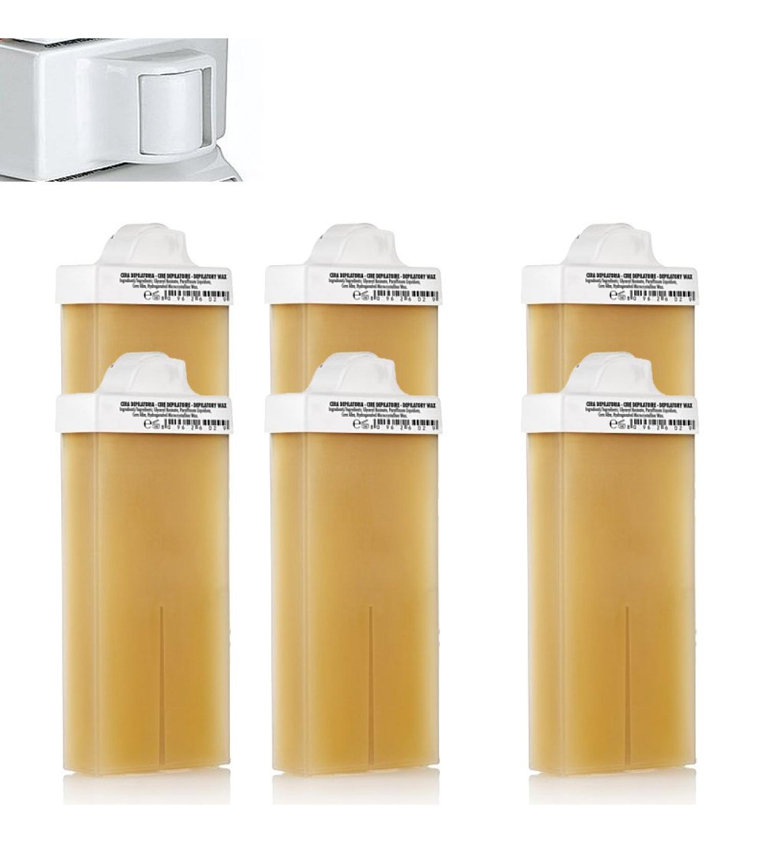 Kosmetex Honey Wax Cartridge - Warm Depilatory Wax for Body Hair Removal | 6 Narrow Cartridges - Buy Online on GoSupps.com