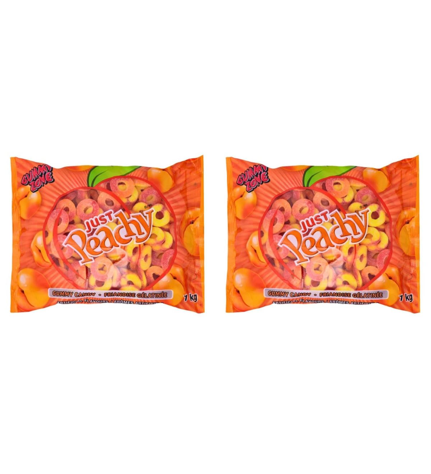 Candy Bulk: Gummy Zone Just Peach - Sour Gummy Candy - Gummies - Candies - Bonbon - Value Pack of 2